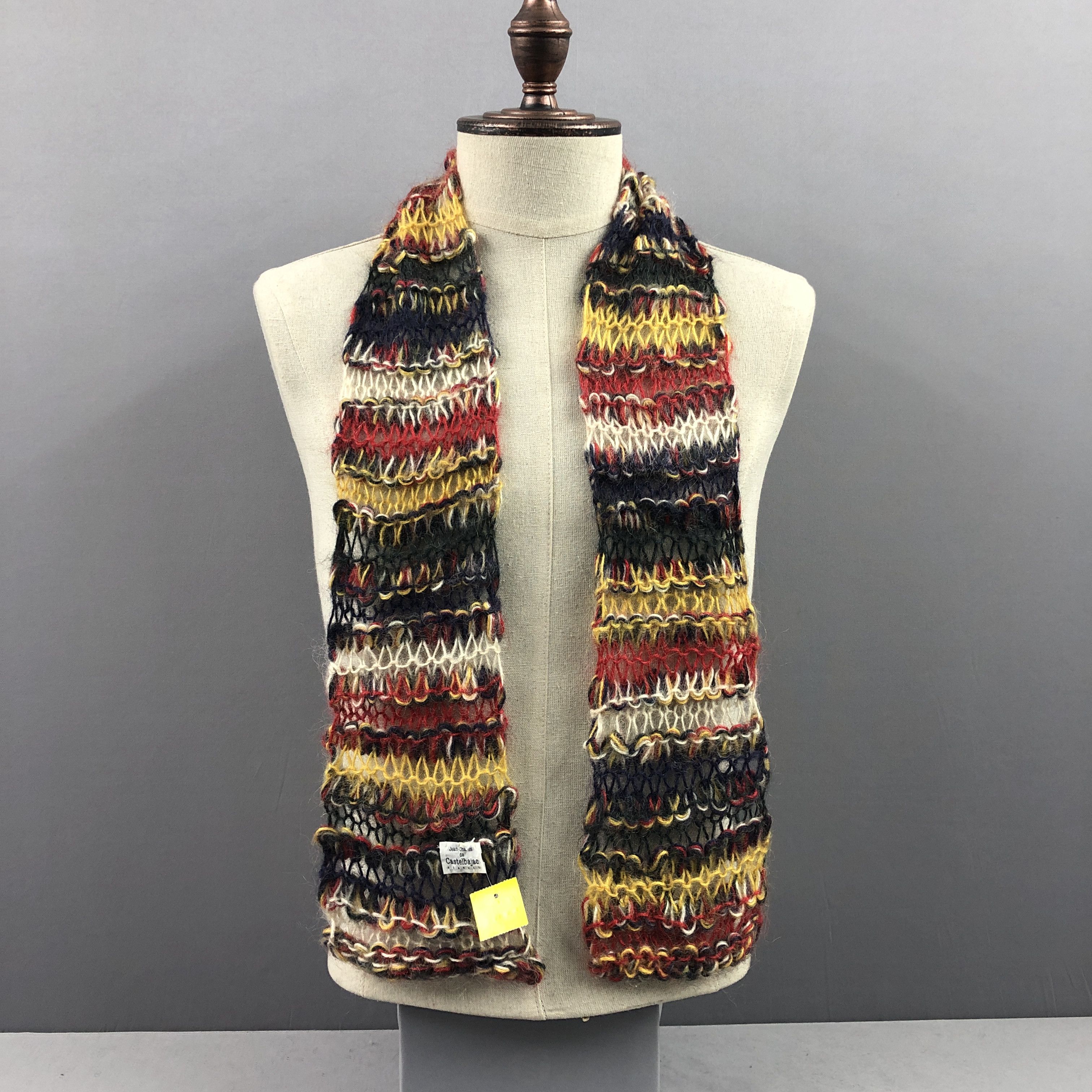 Jean Charles De Castelbajac × Vintage Vintage JC Castelbajac Scarf Ribbed Crochet Wool Scarves. Size ONE SIZE - 1 Thumbnail
