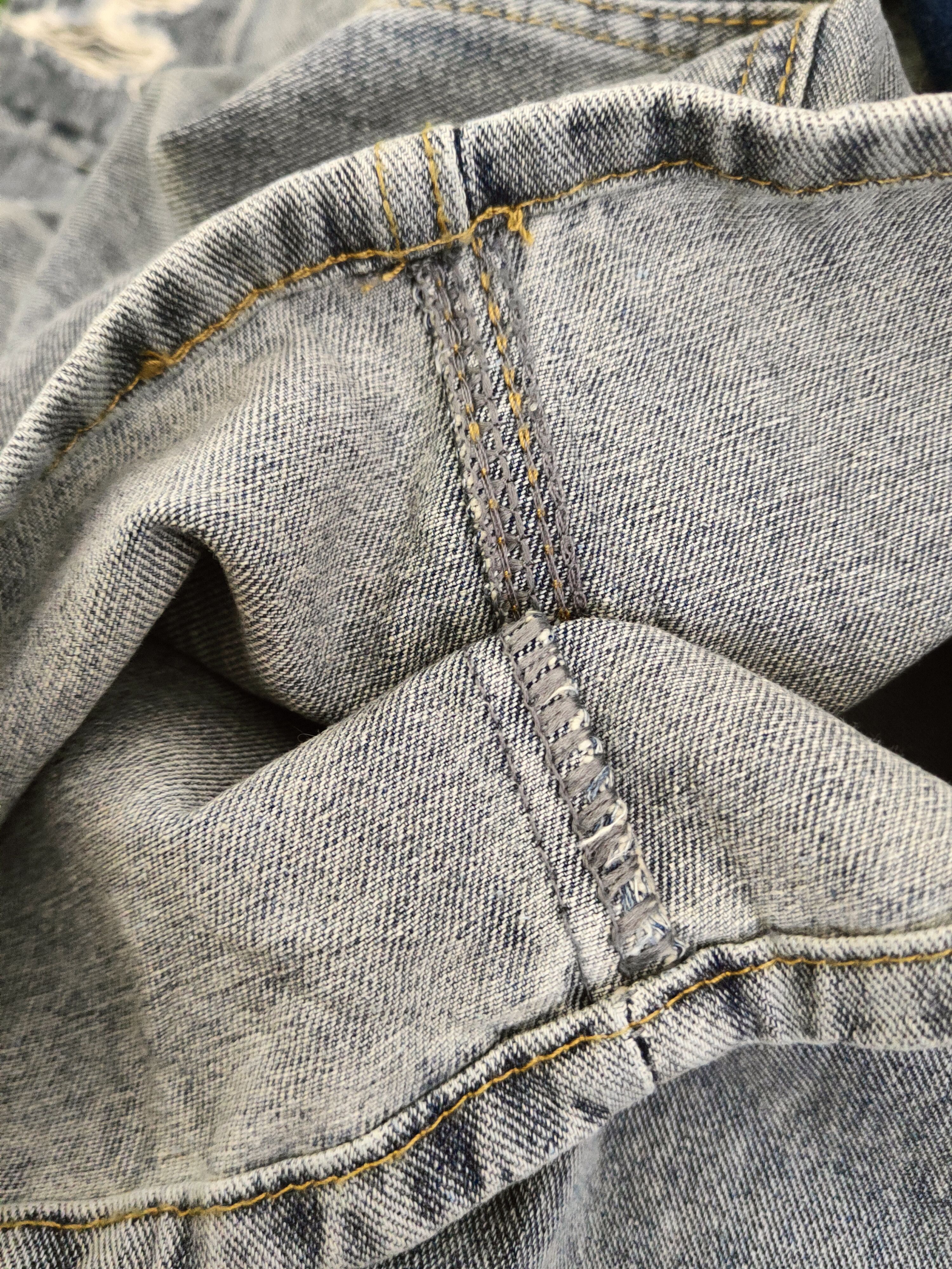 Japanese Brand D Japan Palazo Blue Distressed Ripped denim Jeans #S2912 Size 30" / US 8 / IT 44 - 13 Thumbnail
