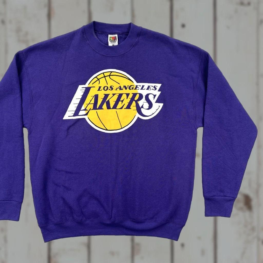 Fruit Of The Loom VINTAGE Fruit of the Loom Mens XL Purple Crew Neck Sweatshirt Los Angeles Lakers 90s Shirt Mens XL Purple 90s Sports LEGO Size US XL / EU 56 / 4 - 1 Thumbnail