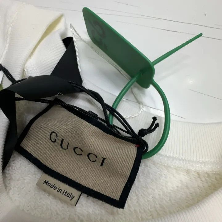 Gucci Gucci S22 Crystal Logo Pullover Sweatshirt-2507 Size L / US 10 / IT 46 - 7 Thumbnail