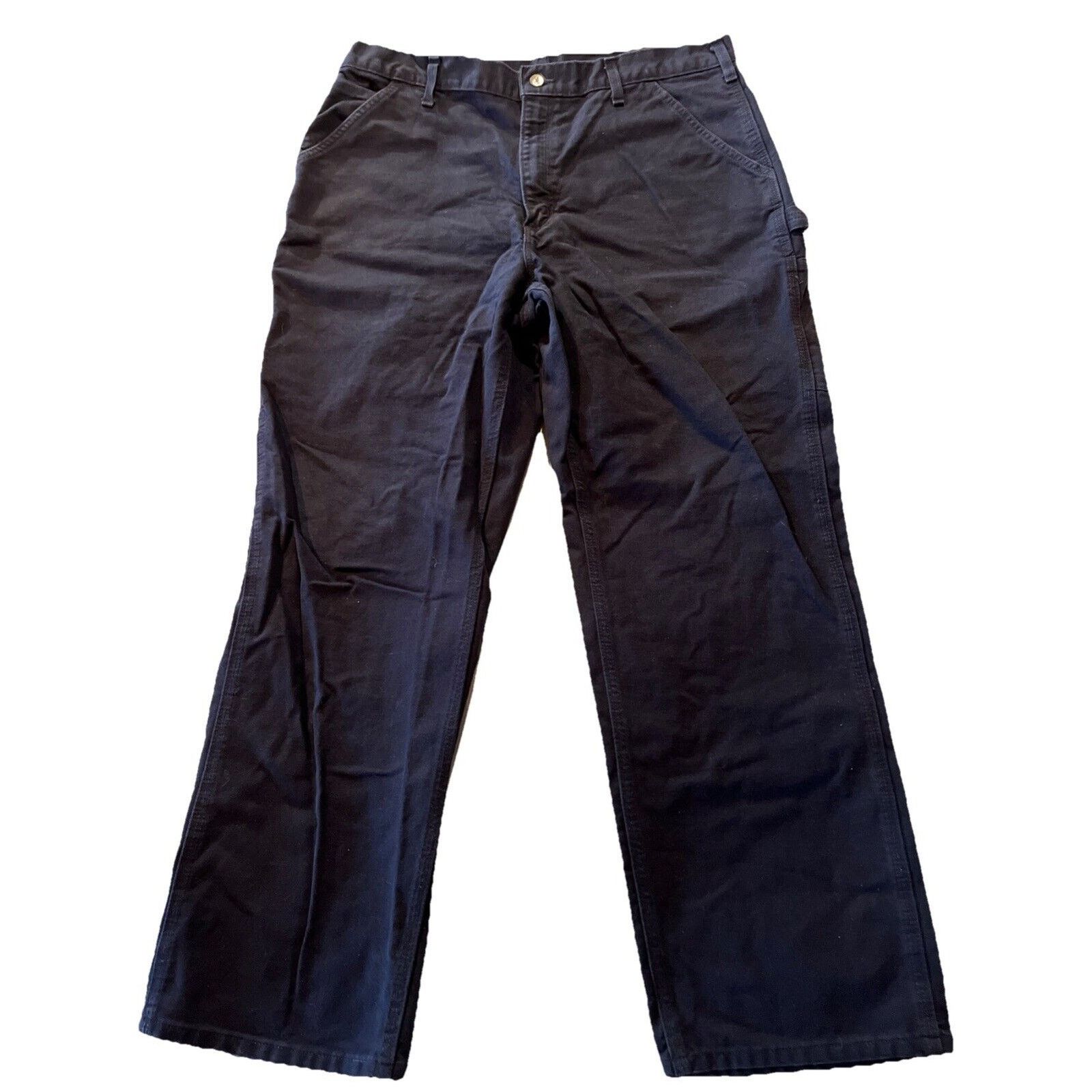 Carhartt Carhartt Men’s 38x32 Duck Canvas Carpenter Pants Work Navy Size US 38 / EU 54 - 1 Thumbnail