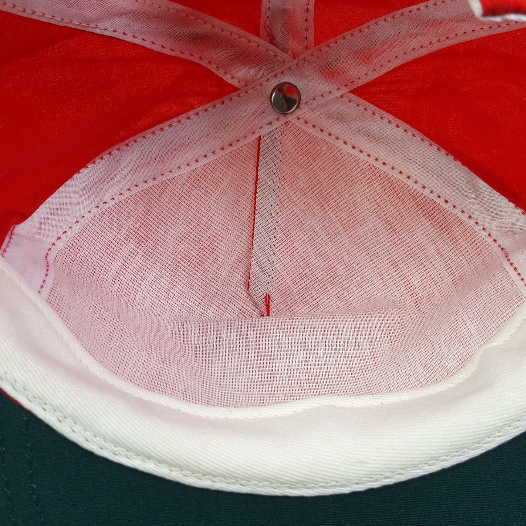 Vintage VINTAGE Town Talk Trucker Hat Men Adjustable Strap USA Made Red 80s Cap Swirl Embroidered Size ONE SIZE - 7 Thumbnail