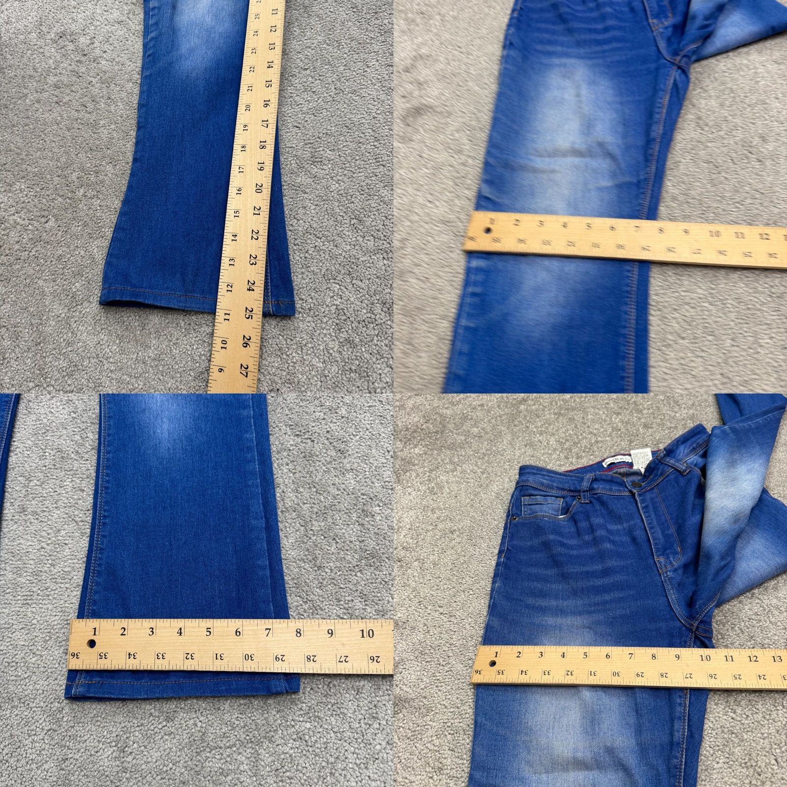 Vintage Vince Blue Co High Rise Bootcut Denim Jeans Juniors 9 Whiskered Casual Stretch Boys? Size 30" / US 8 / IT 44 - 9 Thumbnail
