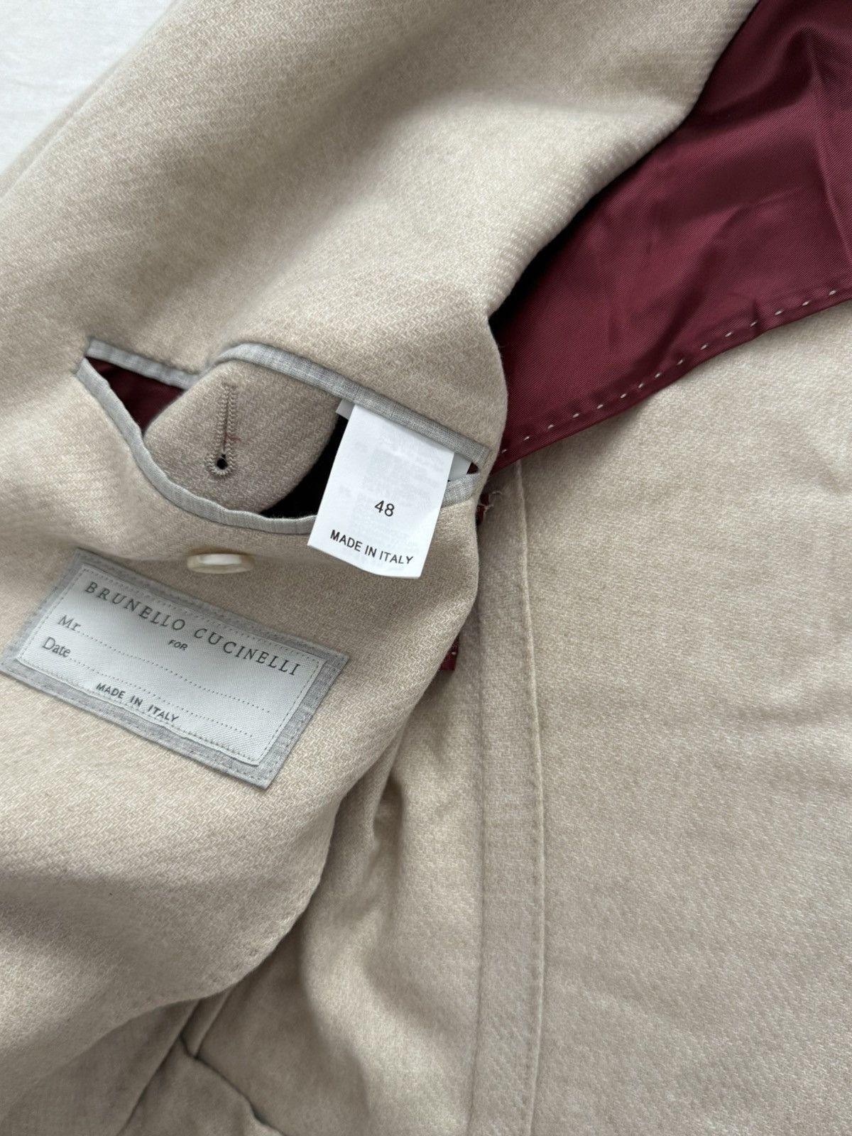 Brunello Cucinelli Brunello cucinelli creme blazer Size 48S - 10 Thumbnail