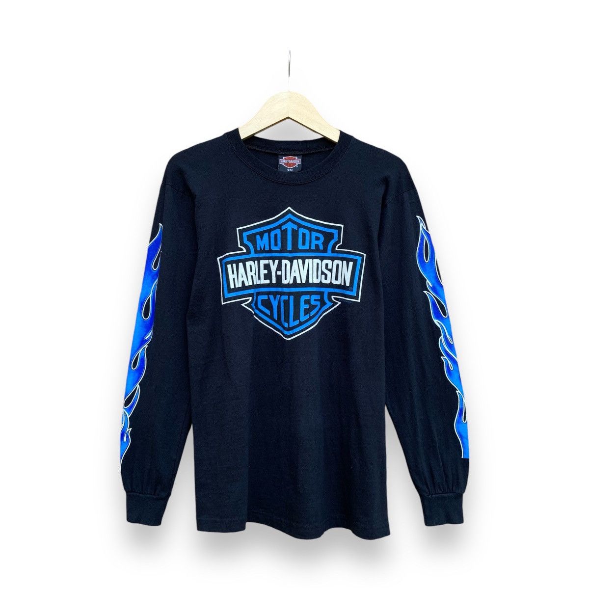 Harley Davidson × Vintage Vintage harley davidson flame rare longsleeve Size US M / EU 48-50 / 2 - 2 Thumbnail