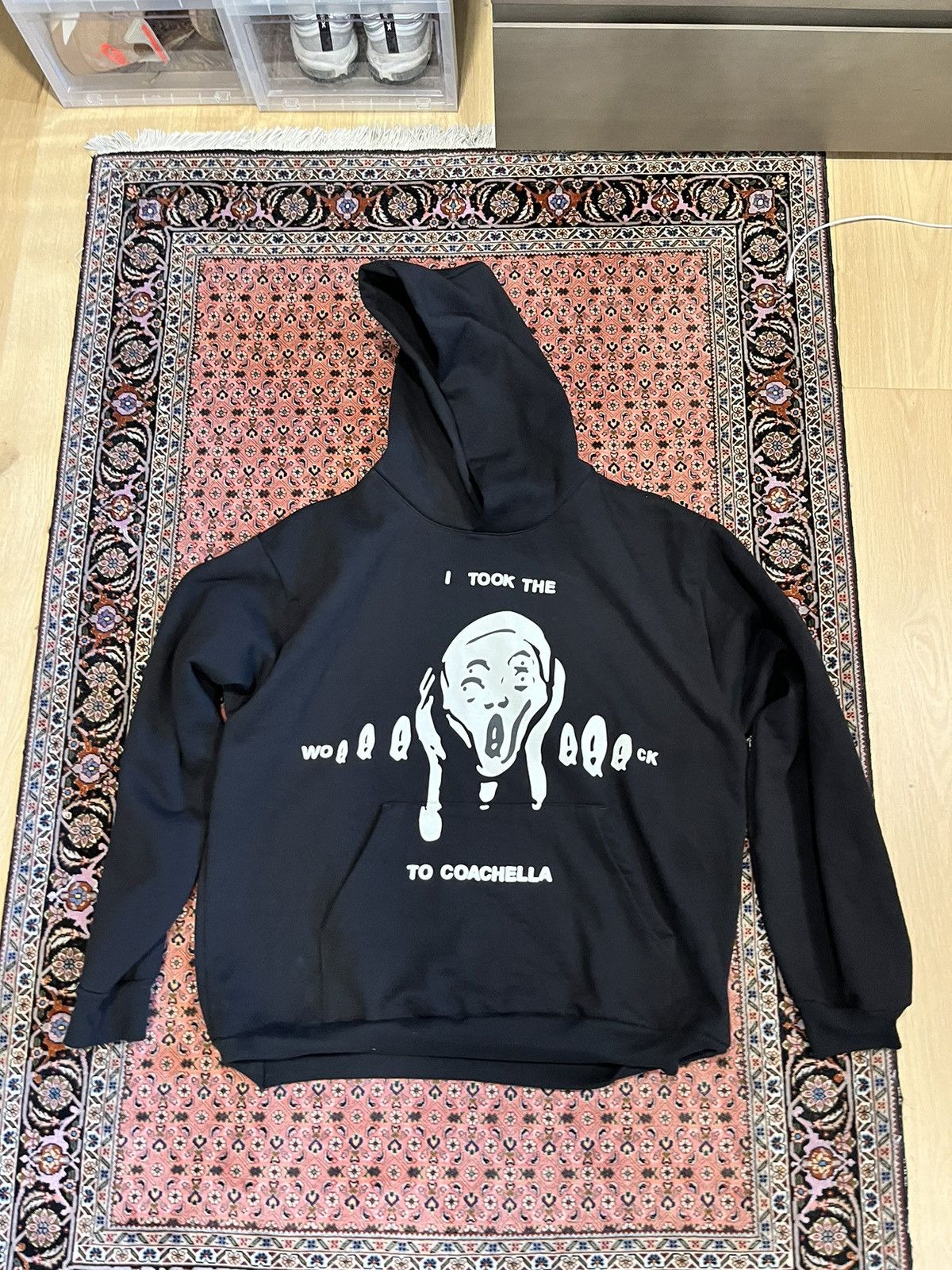 Image of Cactus Plant Flea Market x Lil Yachty Cpfm Coachella Hoodie XL in Black, Men's