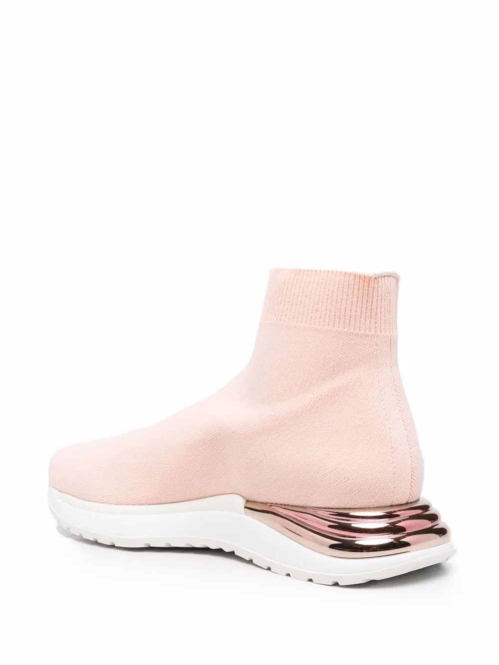 Salvatore Ferragamo o1y0426 Hi-Top Sneakers in Light Pink Size US 6.5 / IT 36.5 - 3 Thumbnail