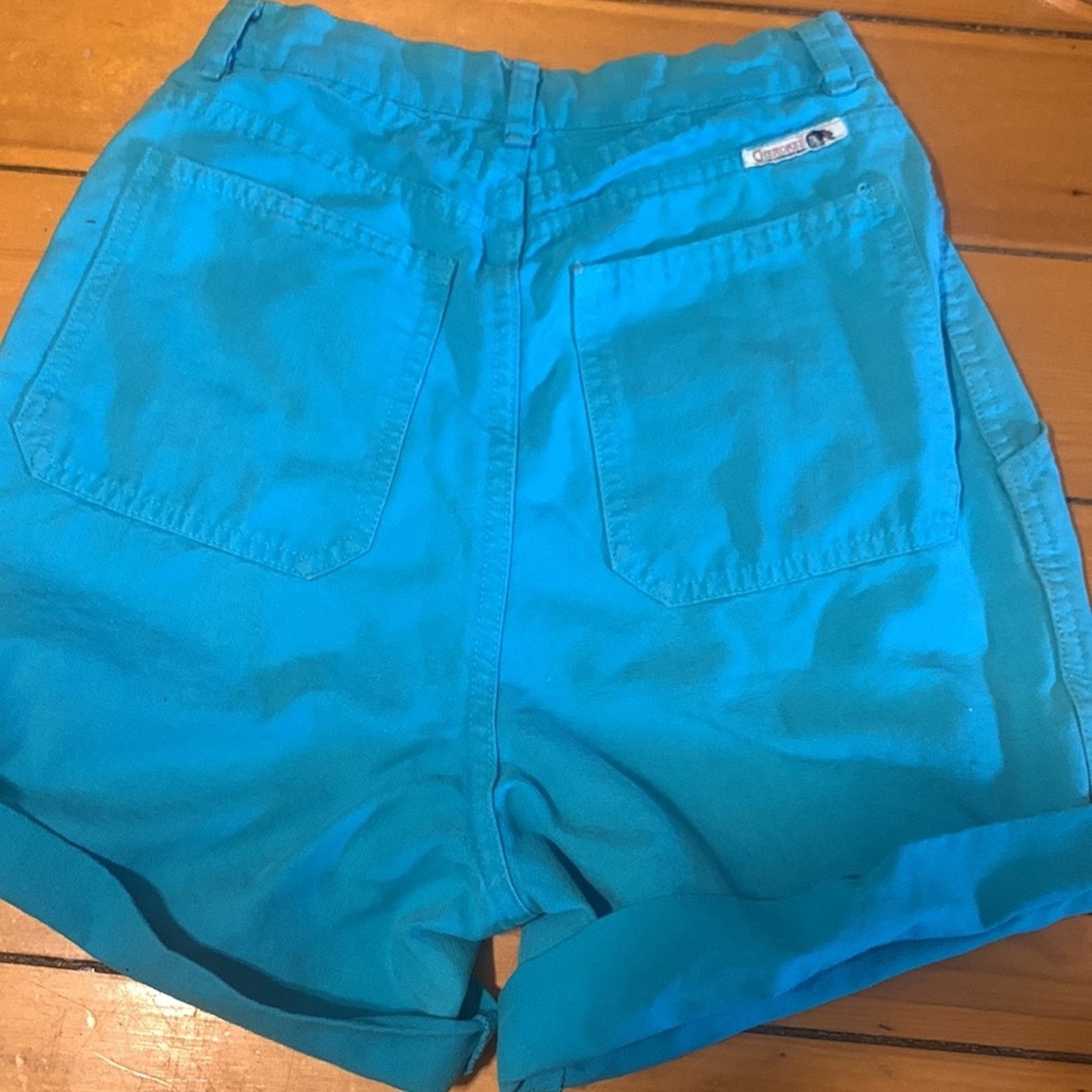 Cherokee 80’s Cherokee of California Turquoise highwaisted shorts\ Size 26" / US 2 / IT 38 - 3 Thumbnail