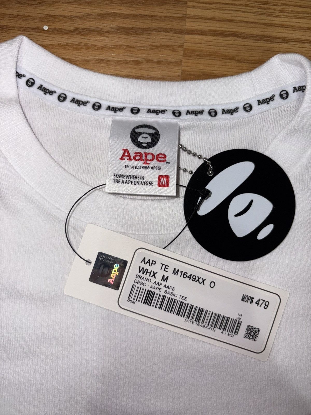 Aape A APE TEE White M1649XX Size US M / EU 48-50 / 2 - 3 Thumbnail