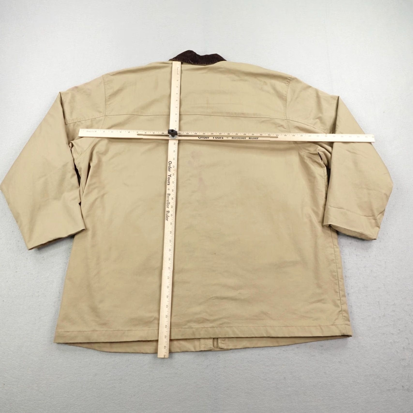 Disney VINTAGE Disney Jacket Cast Member Coat 3XL Tan Corduroy Collar Cotton Canvas Beige Men Zip Pockets 90s/Disney World Style Size US XXL / EU 58 / 5 - 6 Thumbnail