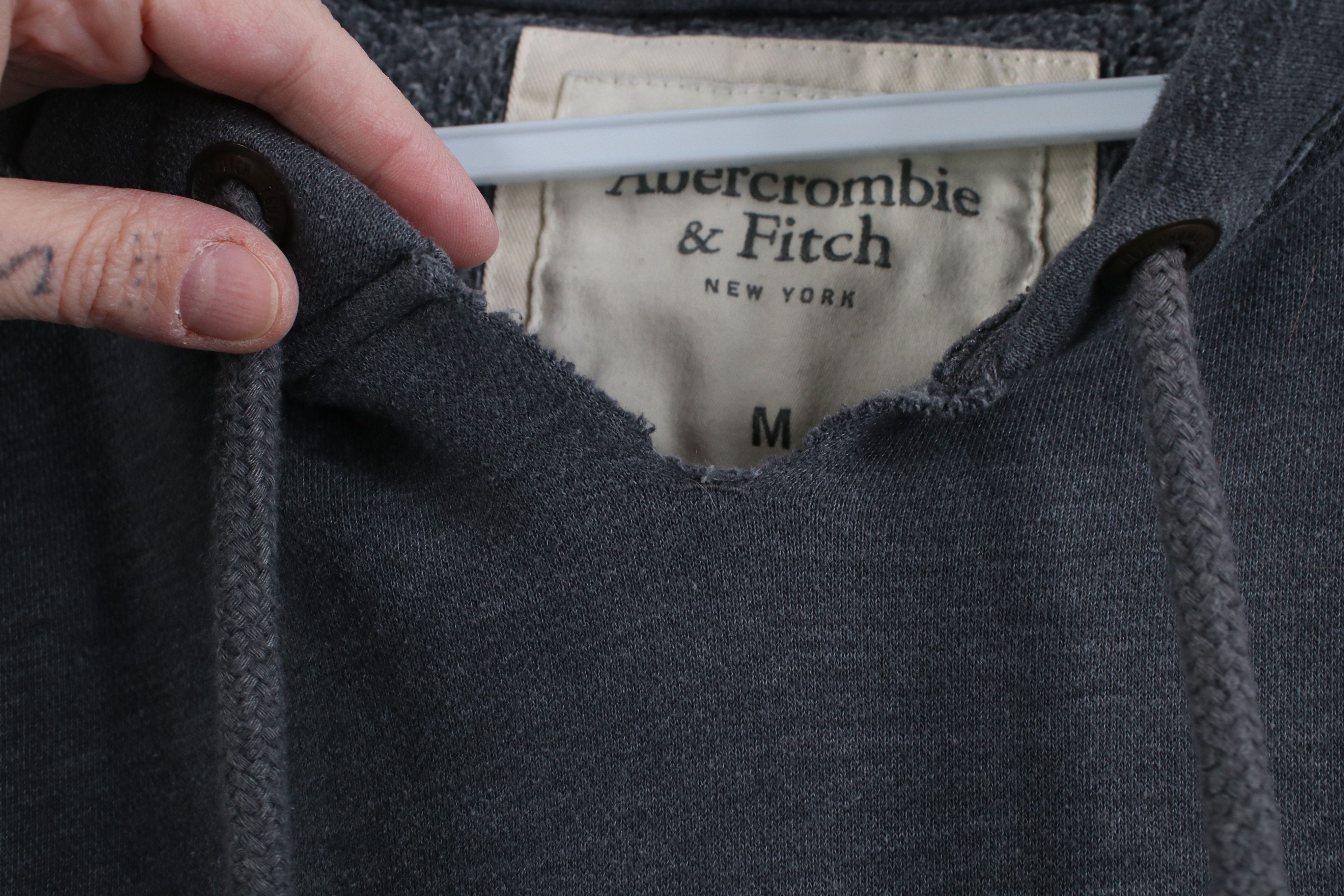 Abercrombie & Fitch Vintage 90s Y2K Abercrombie & Fitch Distressed Hoodie Gray Size US M / EU 48-50 / 2 - 9 Thumbnail