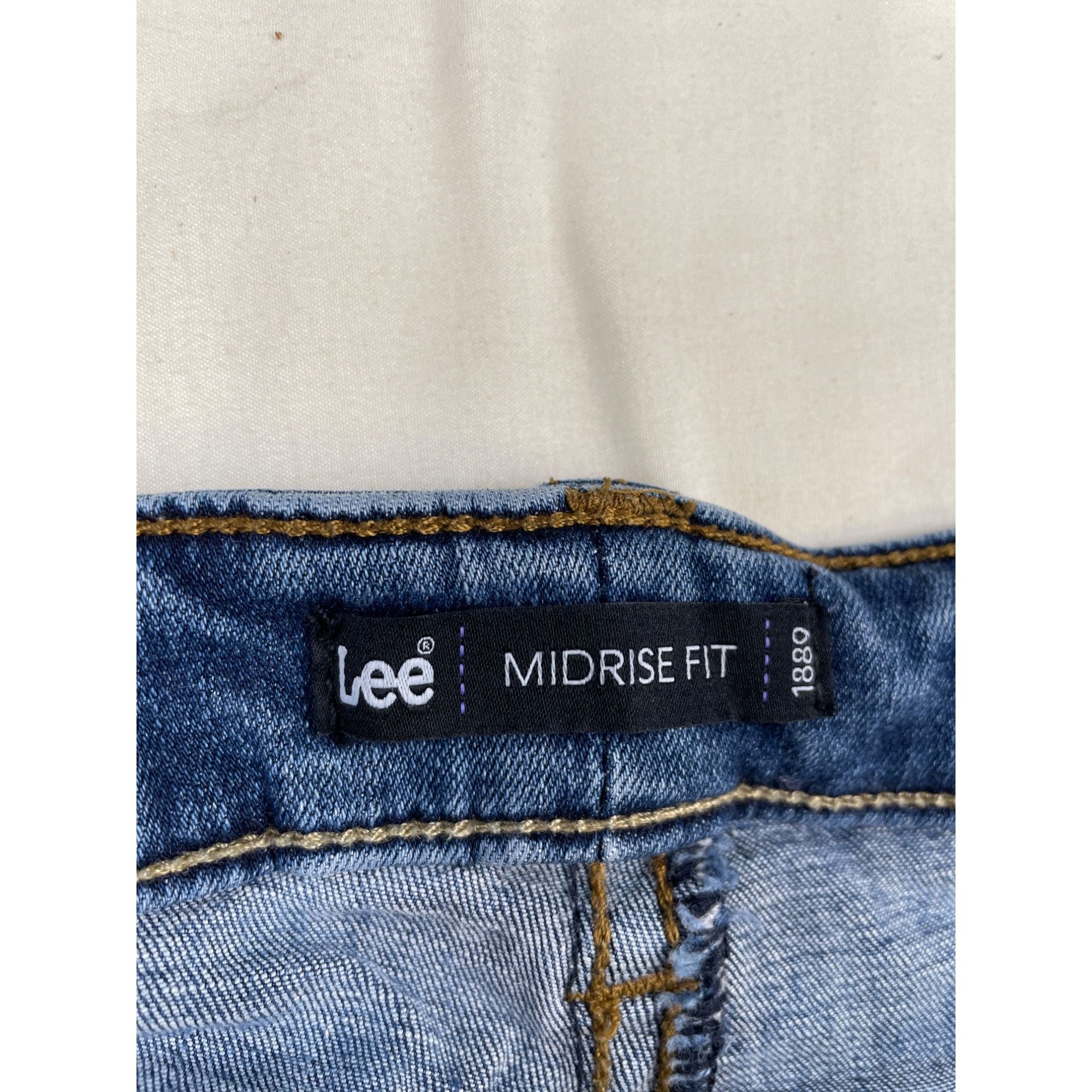 Lee Lee Women's Blue Midrise fit Straight Stretch Jeans Size 32 Size 32" / US 10 / IT 46 - 5 Thumbnail
