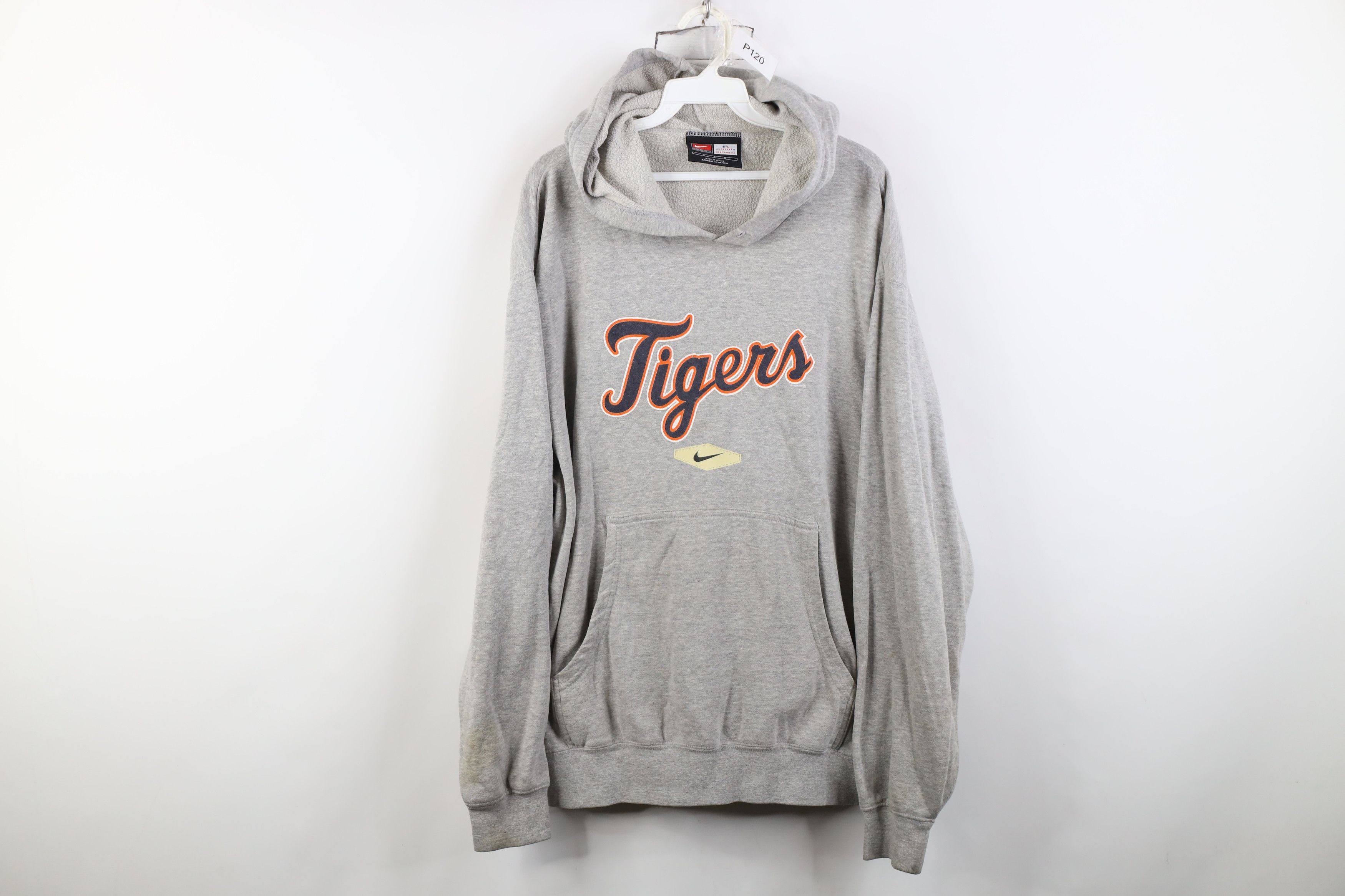 Nike Vintage Nike Center Swoosh Detroit Tigers Baseball Hoodie Size US L / EU 52-54 / 3 - 1 Thumbnail