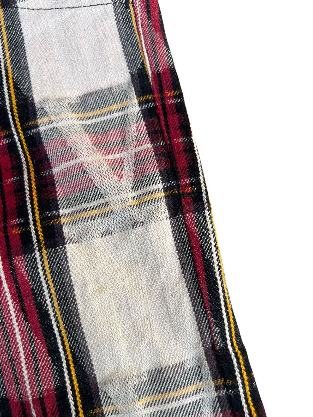SHAREEF Shareef 2007 Japan Check Raw Edge Cropped Pant Size US 29 - 12 Thumbnail