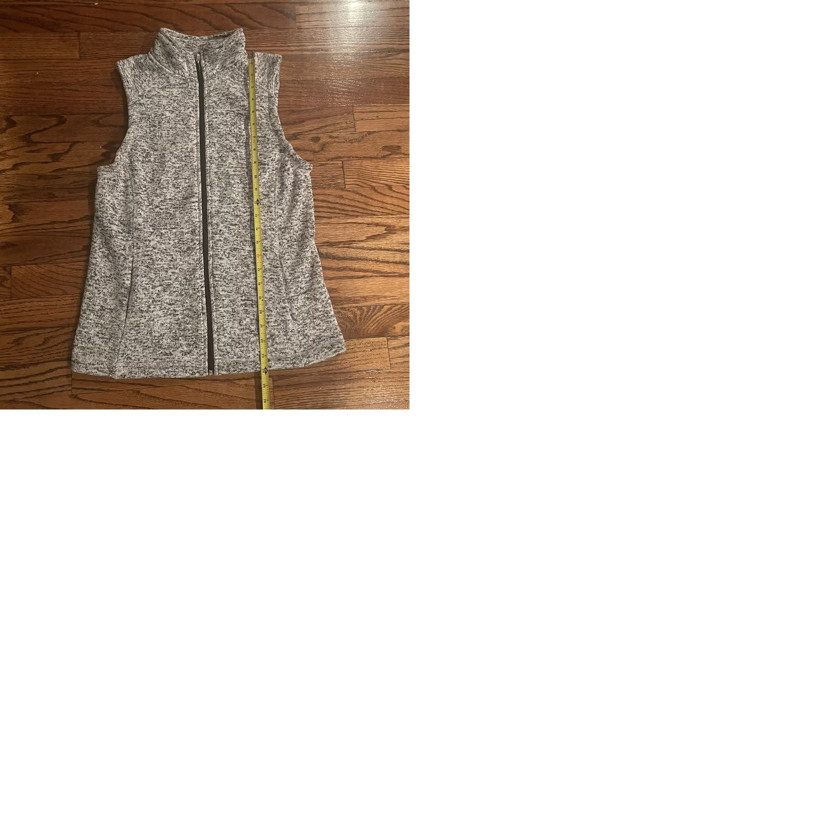 Vintage Exertek Women’s Small Vest Full Zip Heather Gray - Polyester Fleece Jacket Size S / US 4 / IT 40 - 9 Thumbnail