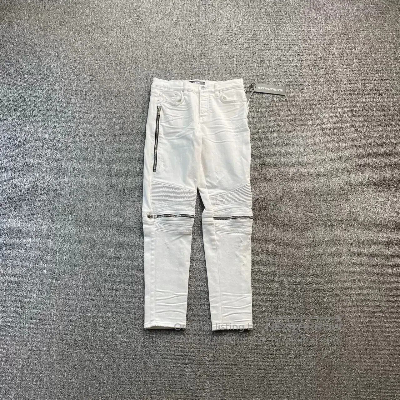 Amiri AMIRI White Zipper Slim Jeans 26. Size 26" / US 2 / IT 38 - 1 Thumbnail
