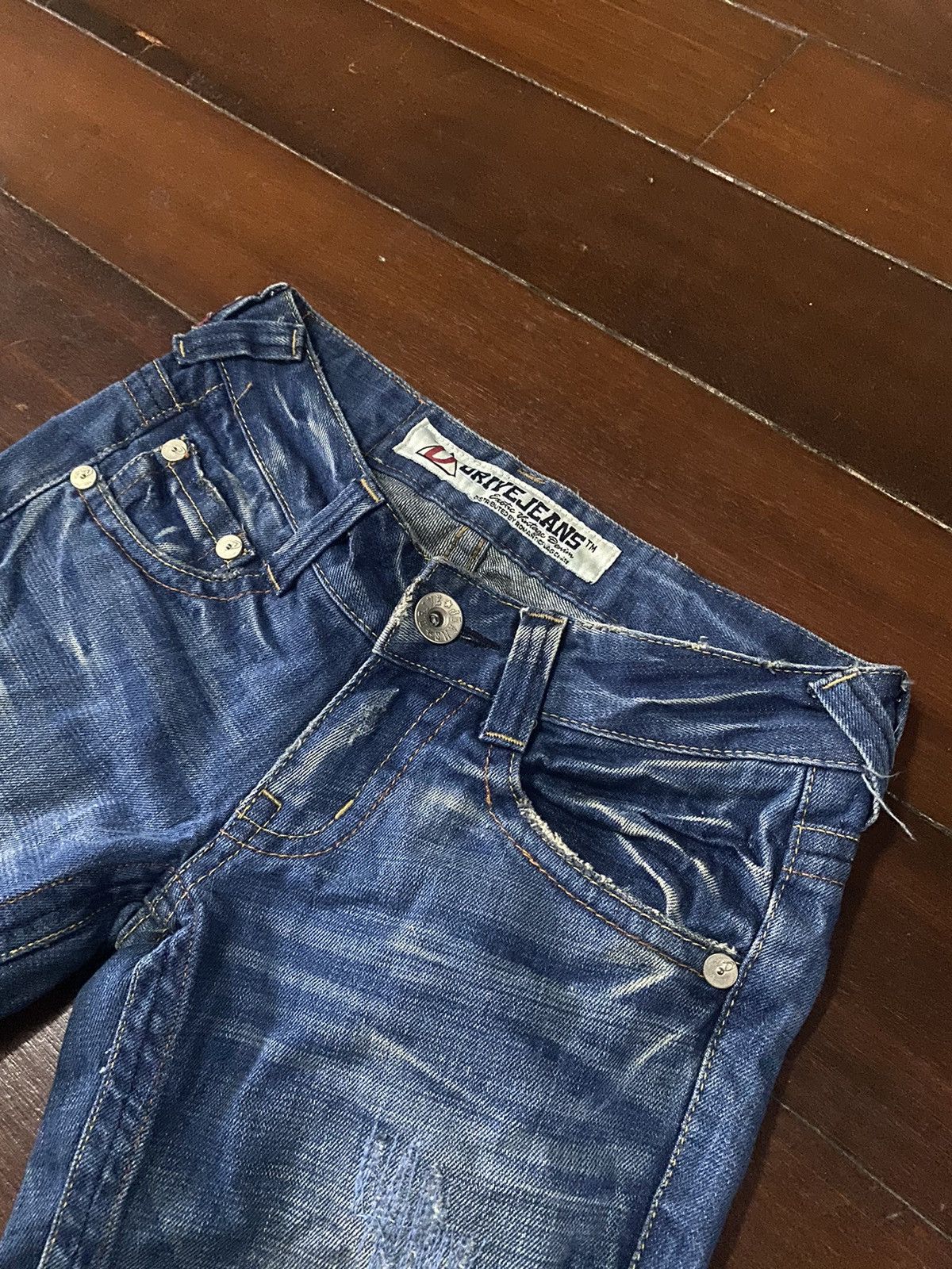 Designer FIRE DRIVE JEANS BOOT CUT WIDE LEG BAGGY Size 30" / US 8 / IT 44 - 9 Thumbnail