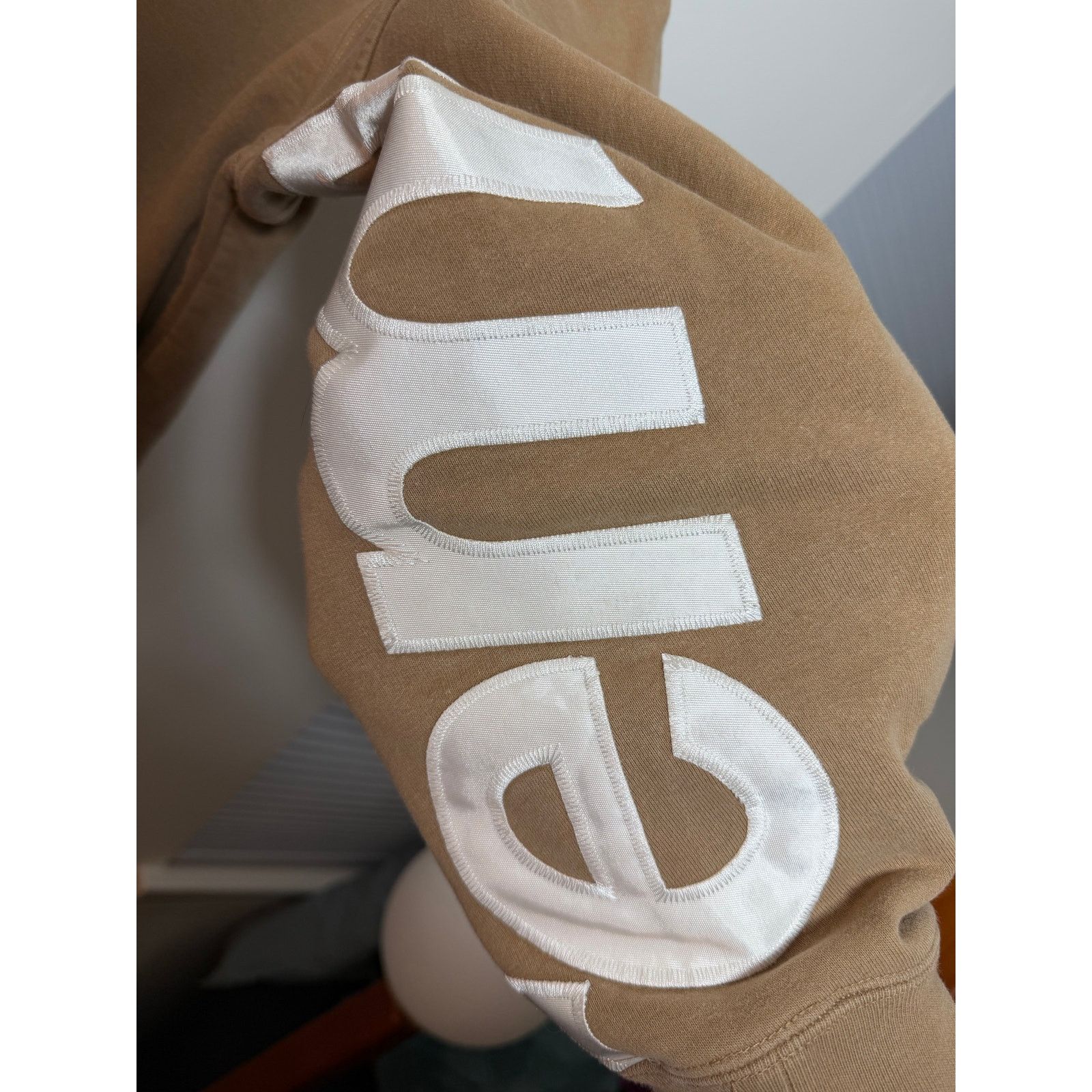 Supreme Supreme Cropped Panels Hooded Sweatshirt 'Light Brown' Size ONE SIZE - 4 Thumbnail