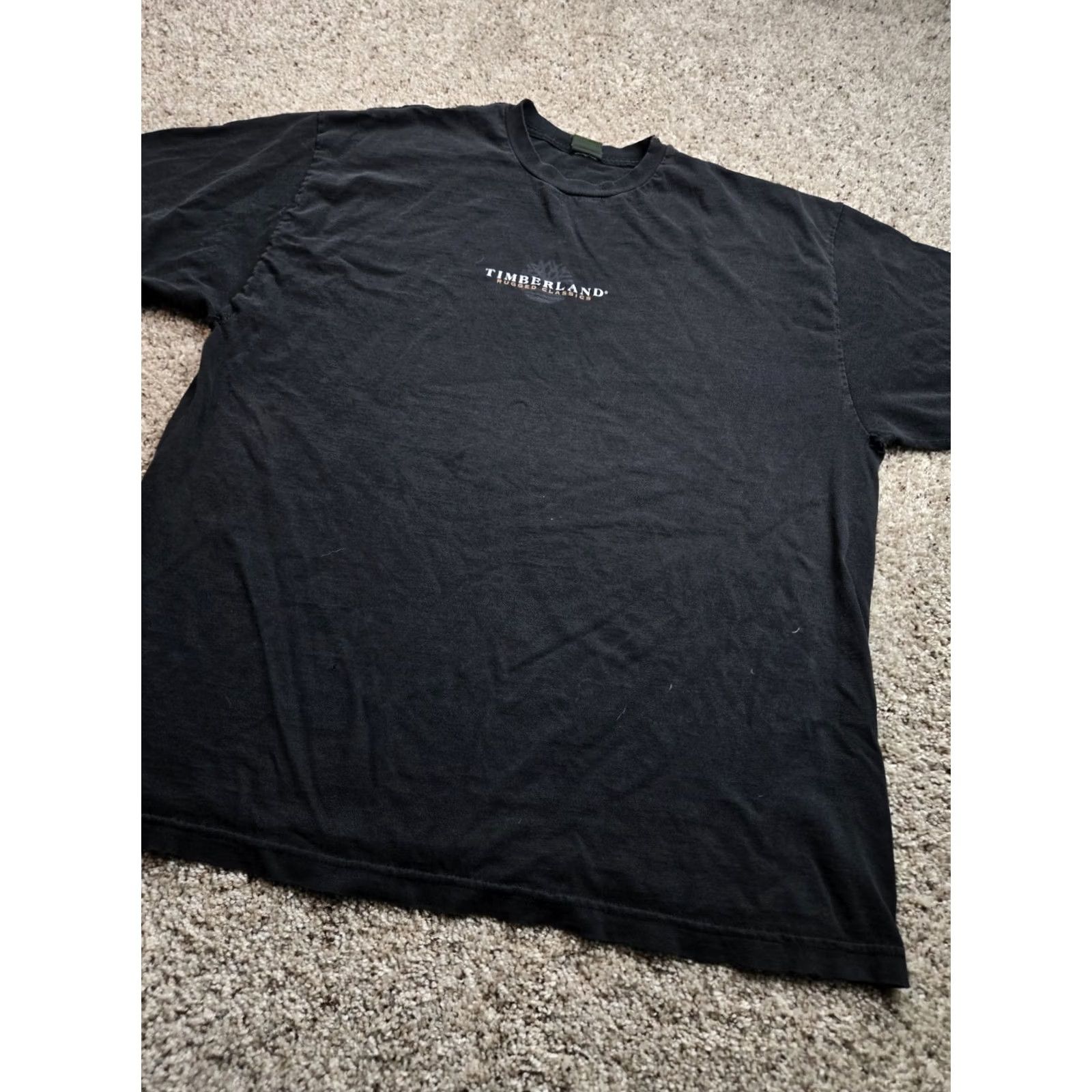 Timberland VINTAGE Timberland T Shirt XL Mens Black Short Sleeve Y2K Graphic Distressed 90s Classic Logo Embroidered Size US XL / EU 56 / 4 - 2 Thumbnail