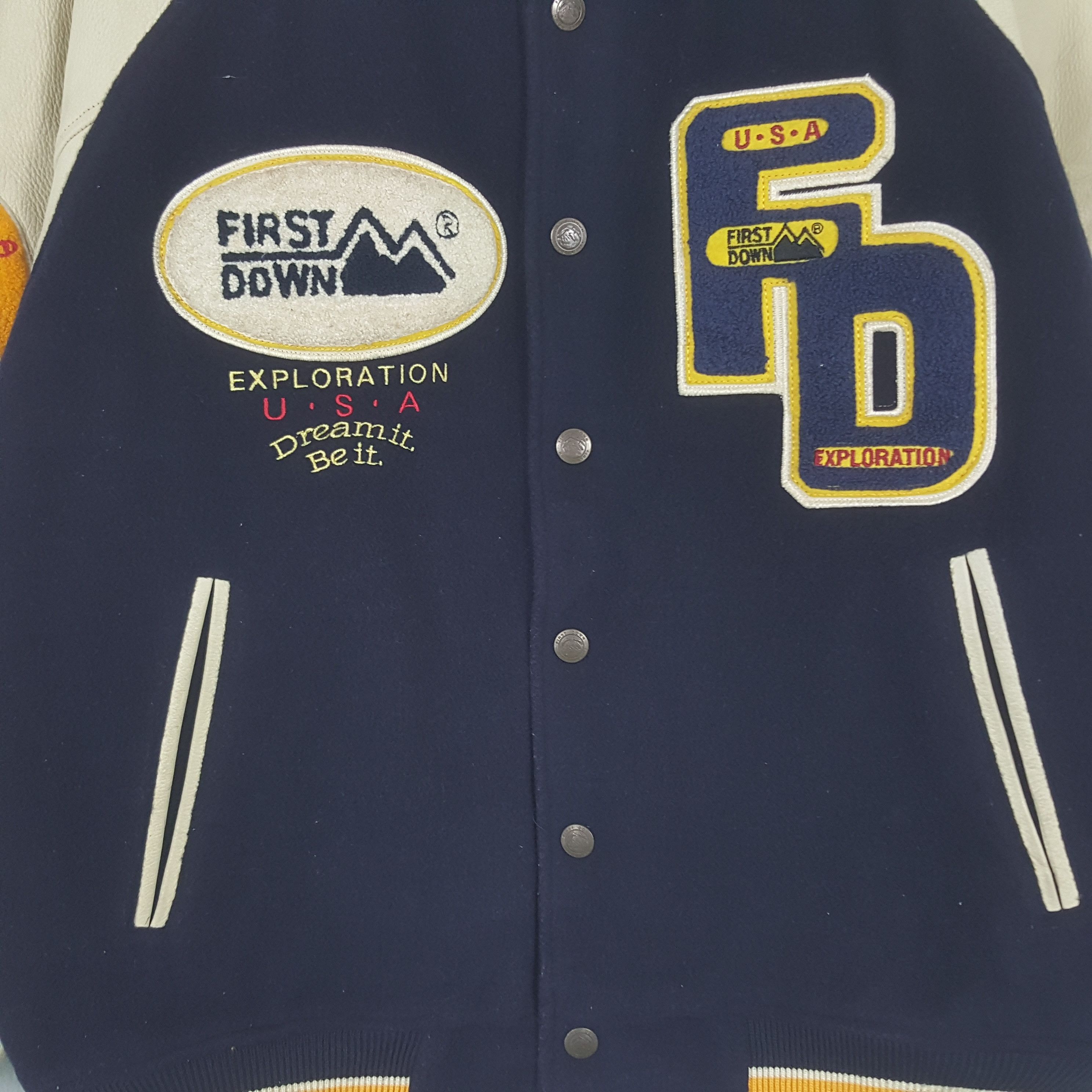 Other Vintage Firstdown American Outdoor Varsity Jacket C291N34 Size US XL / EU 56 / 4 - 4 Thumbnail