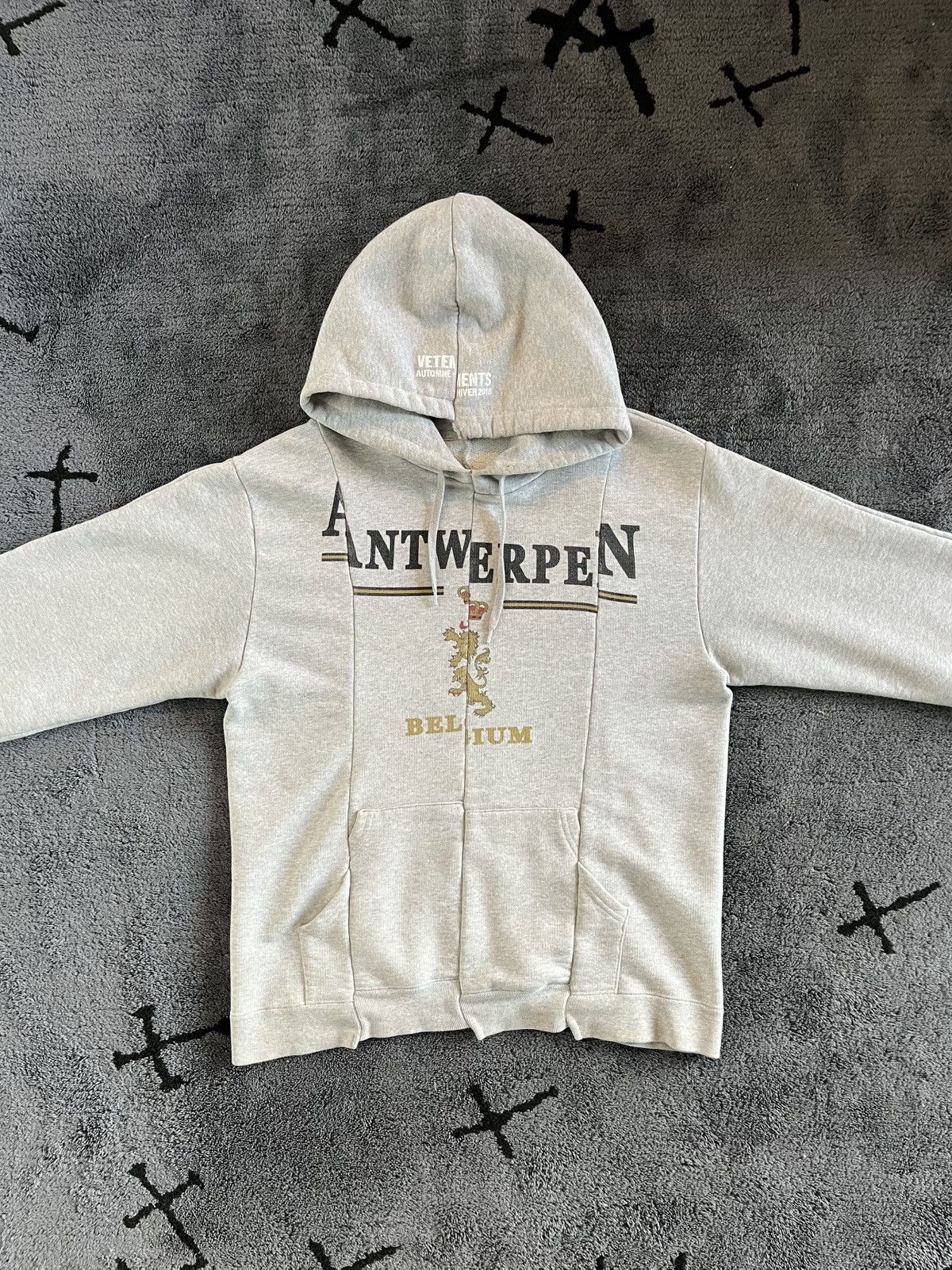 Vetements AW18 Antwerpen Grey Reconstructed Pullover Hoodie Size US M / EU 48-50 / 2 - 2 Thumbnail