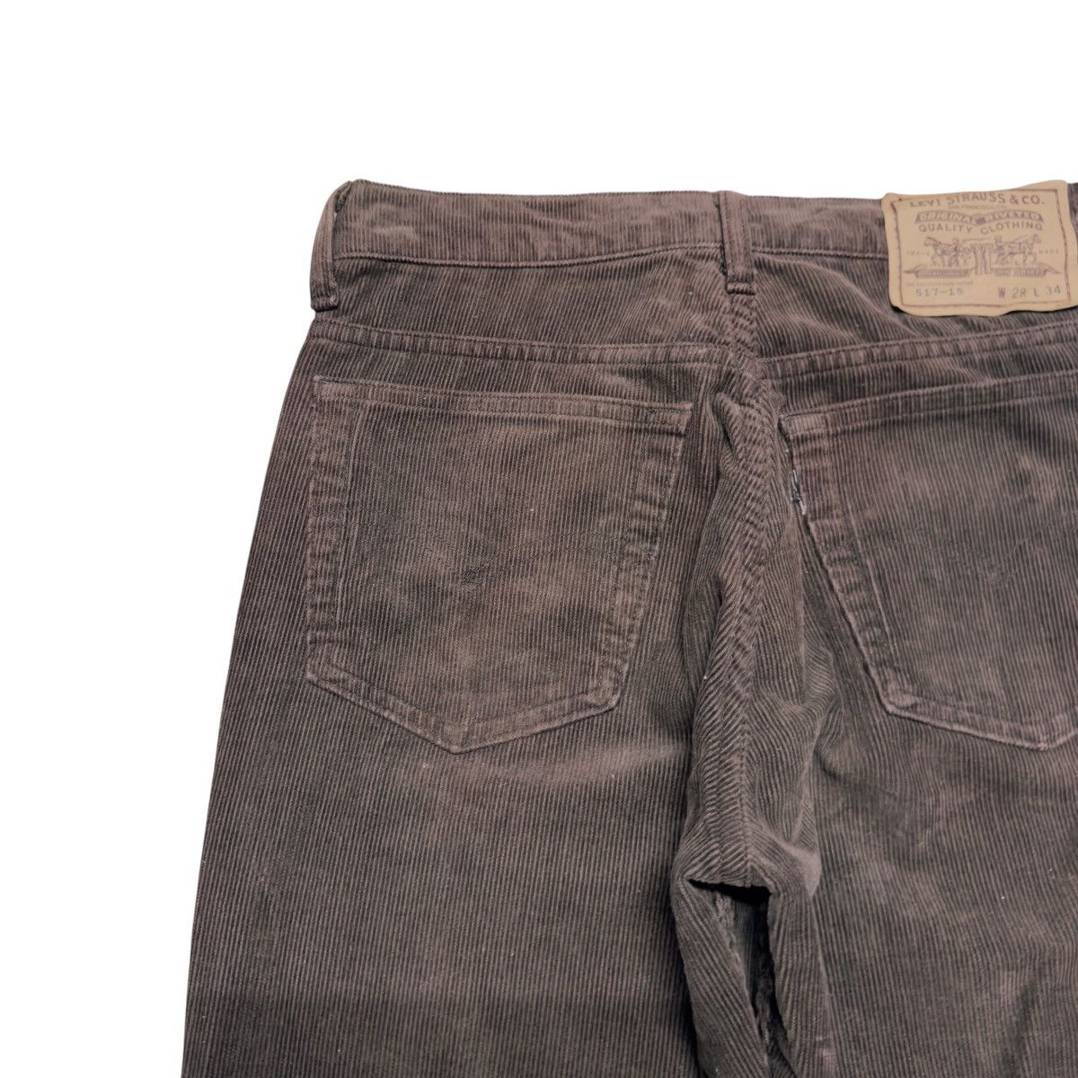 Levi's Vintage Levis 517 Brown Corduroy Flare Jeans Hedi Slimane Size US 28 / EU 44 - 11 Thumbnail