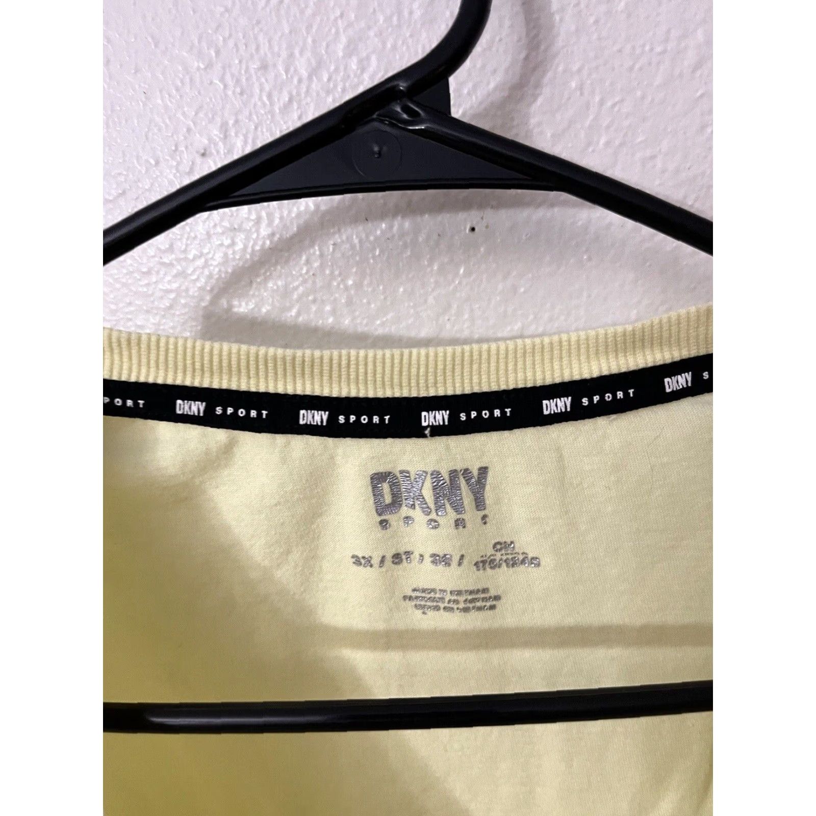 DKNY DKNY Sport Shirt Women 3X Yellow Cropped Crew Neck Plus Size Womens Size XXL / US 16-18 / IT 52-54 - 2 Thumbnail