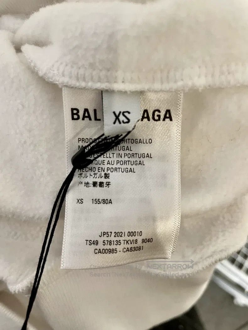 Balenciaga Balenciaga Faded Logo Letter Printed Fleece Drawstring Hoo Size US XS / EU 42 / 0 - 6 Thumbnail