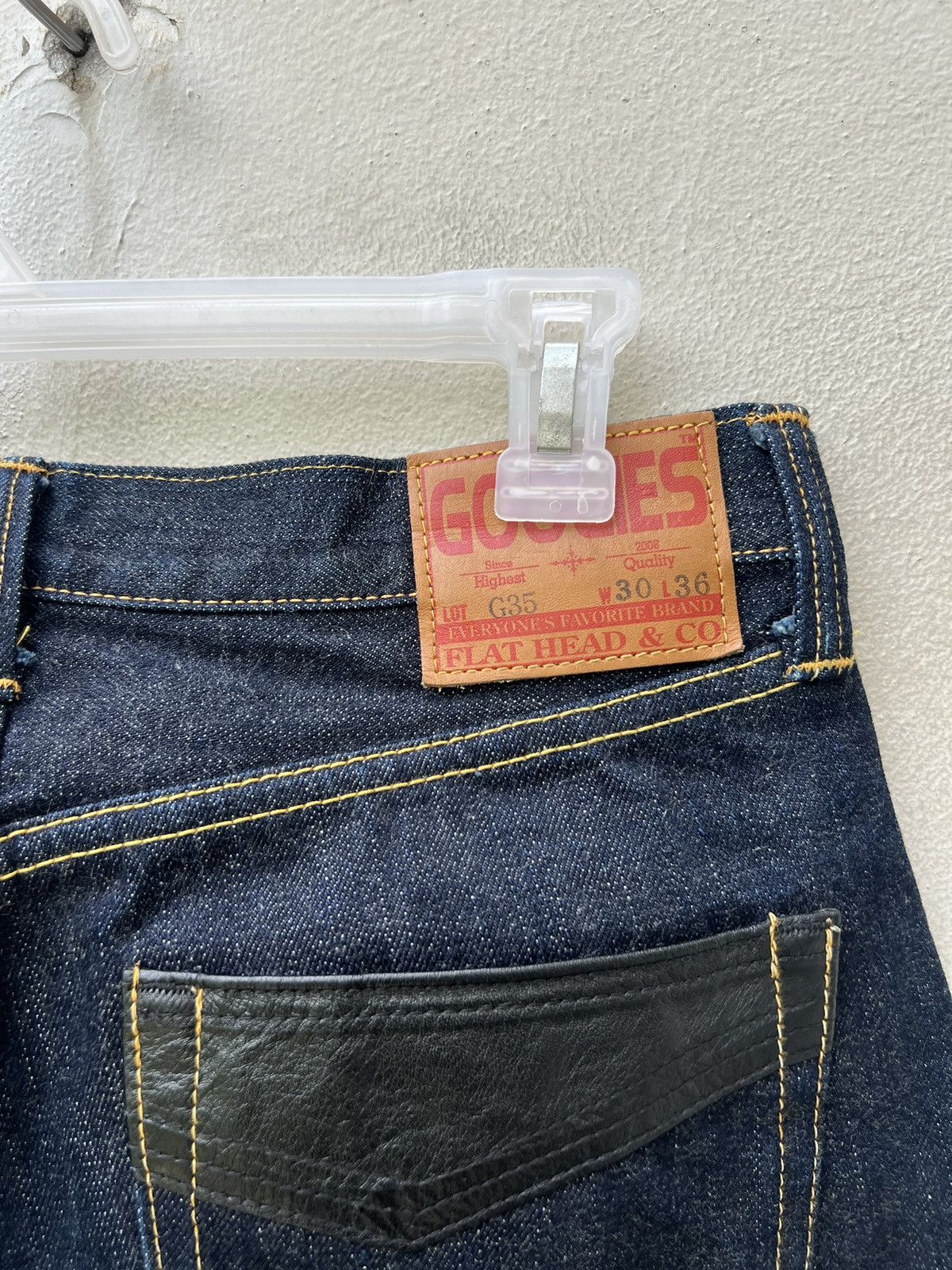 The Flat Head The Flat Head Googies G35 Dark Blue Denim Selvedge Jeans Size US 30 / EU 46 - 19 Thumbnail
