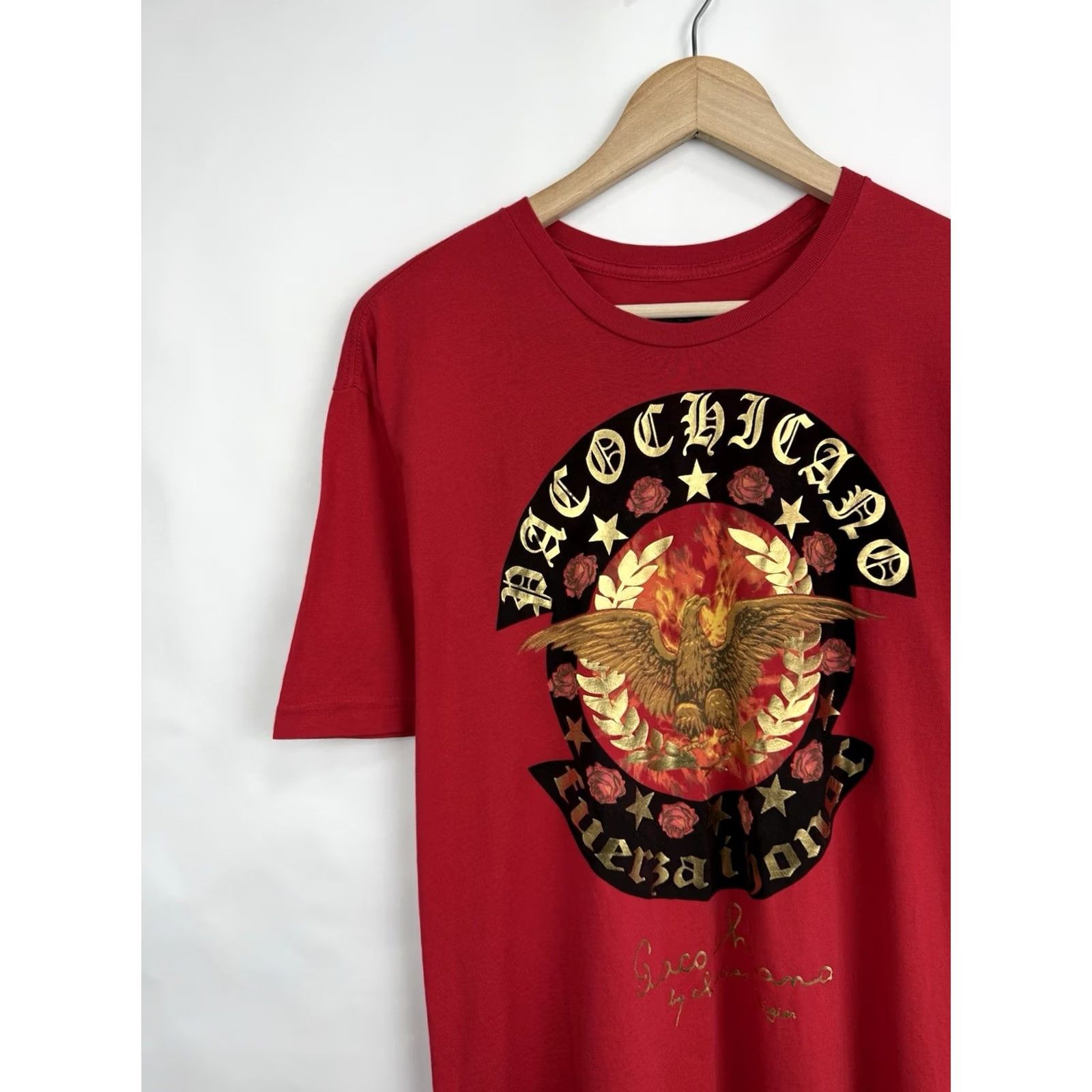 Vintage Paco Chicano T-Shirt M Men Red Y2K Christian Audigier Ed Hardy Style USA Size US M / EU 48-50 / 2 - 4 Thumbnail