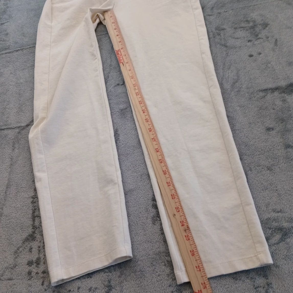 Eileen Fisher Eileen Fisher Pants Women Ankle 2XS Ivory 25x27.5 Mid Rise Pockets Straight Flat Front Cotton Blend Vintage: No Size 24" / US 00 / IT 34 - 6 Thumbnail