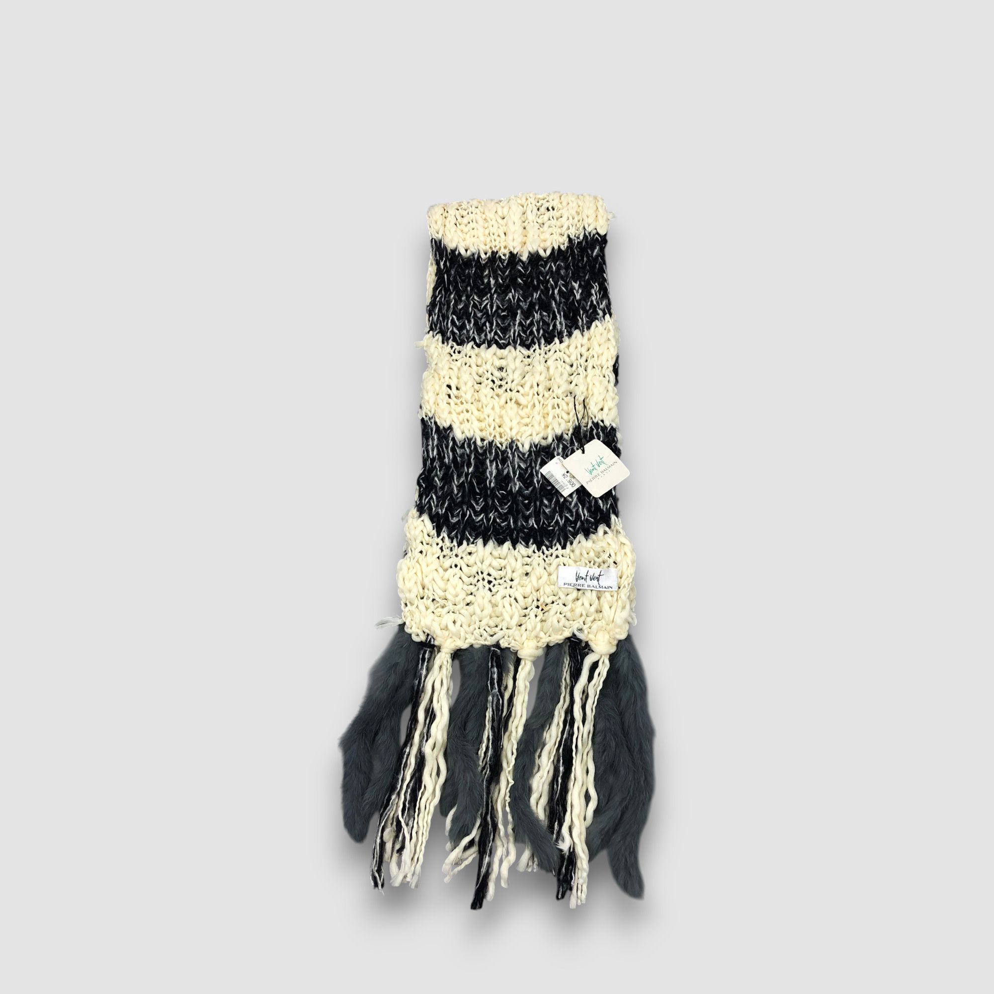 Pierre Balmain NWT Vintage Pierre Balmain Scarf Crochet Knit Wool Scarves Size ONE SIZE - 2 Thumbnail
