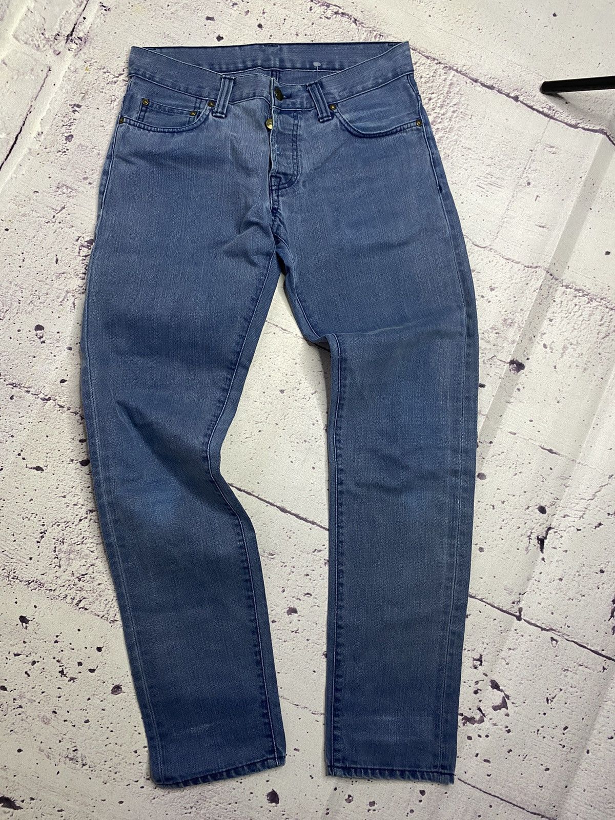Carhartt Men's vintage Carhartt wip patch logo jeans streetwear Size US 29 - 2 Thumbnail