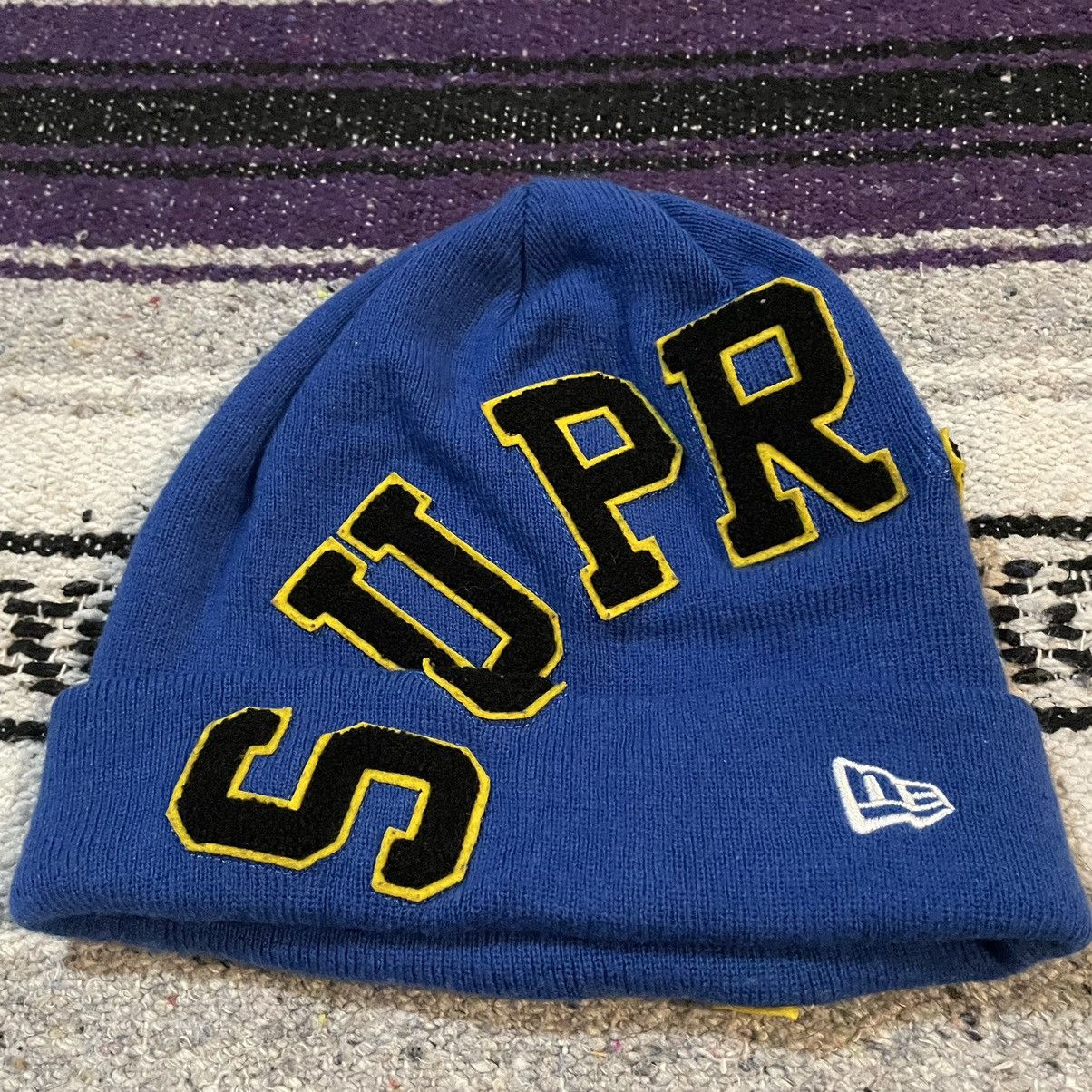 帽子 24AW supreme new era script beanie navy Supreme New Era Script Beanie (FW24) - $40