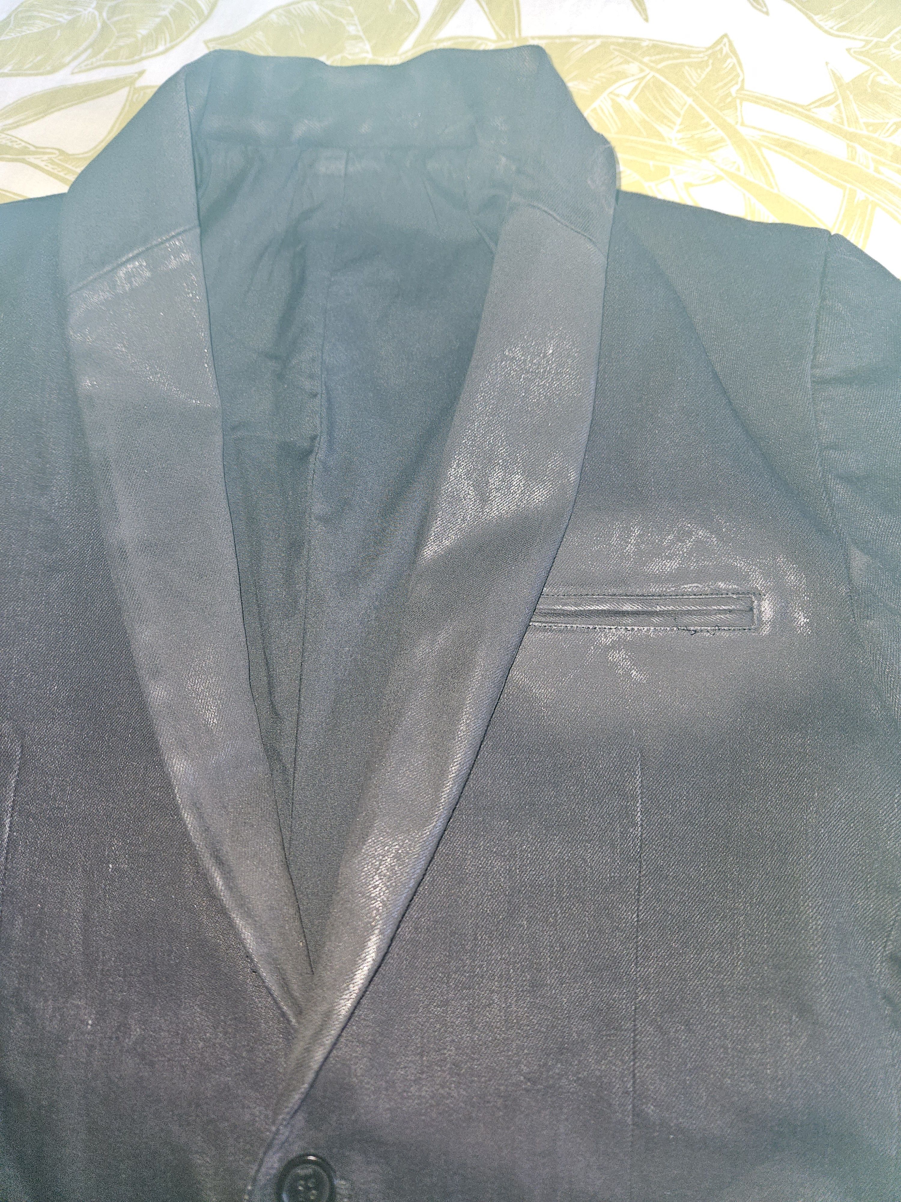 Karl Lagerfeld Karl Lagerfeld Archive Metallic Coated Blazer Jacket Size 40R - 4 Thumbnail