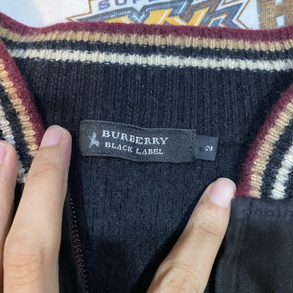 Black Label × Burberry Burberry x Black Label Black Basic Logo Knit Sweater Size US S / EU 44-46 / 1 - 11 Thumbnail