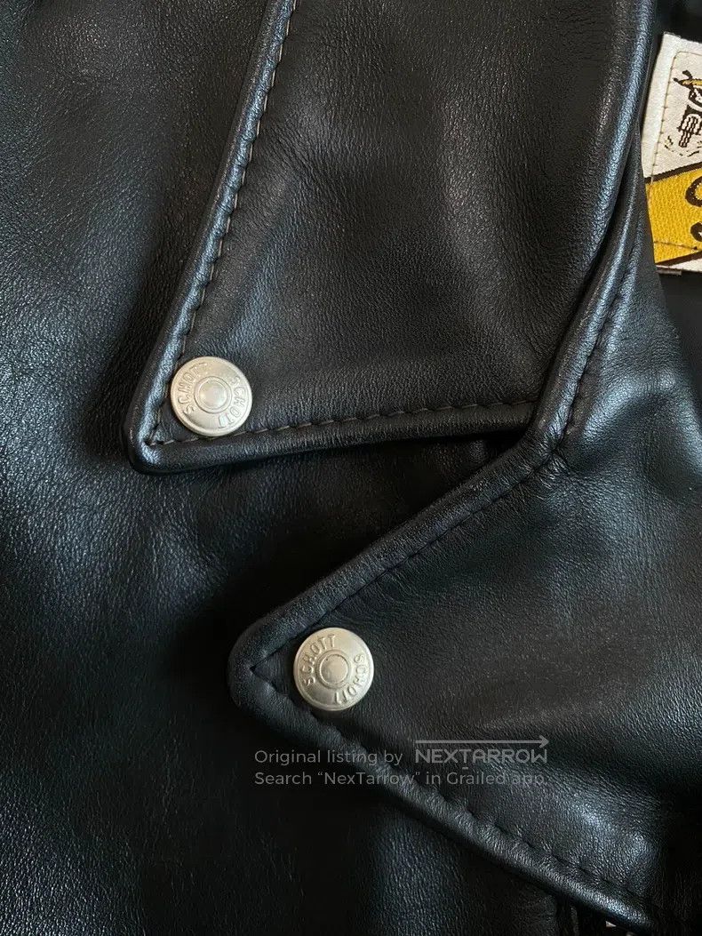 Schott Schott 618 Leather Jacket Size US XXS / EU 40 - 4 Thumbnail
