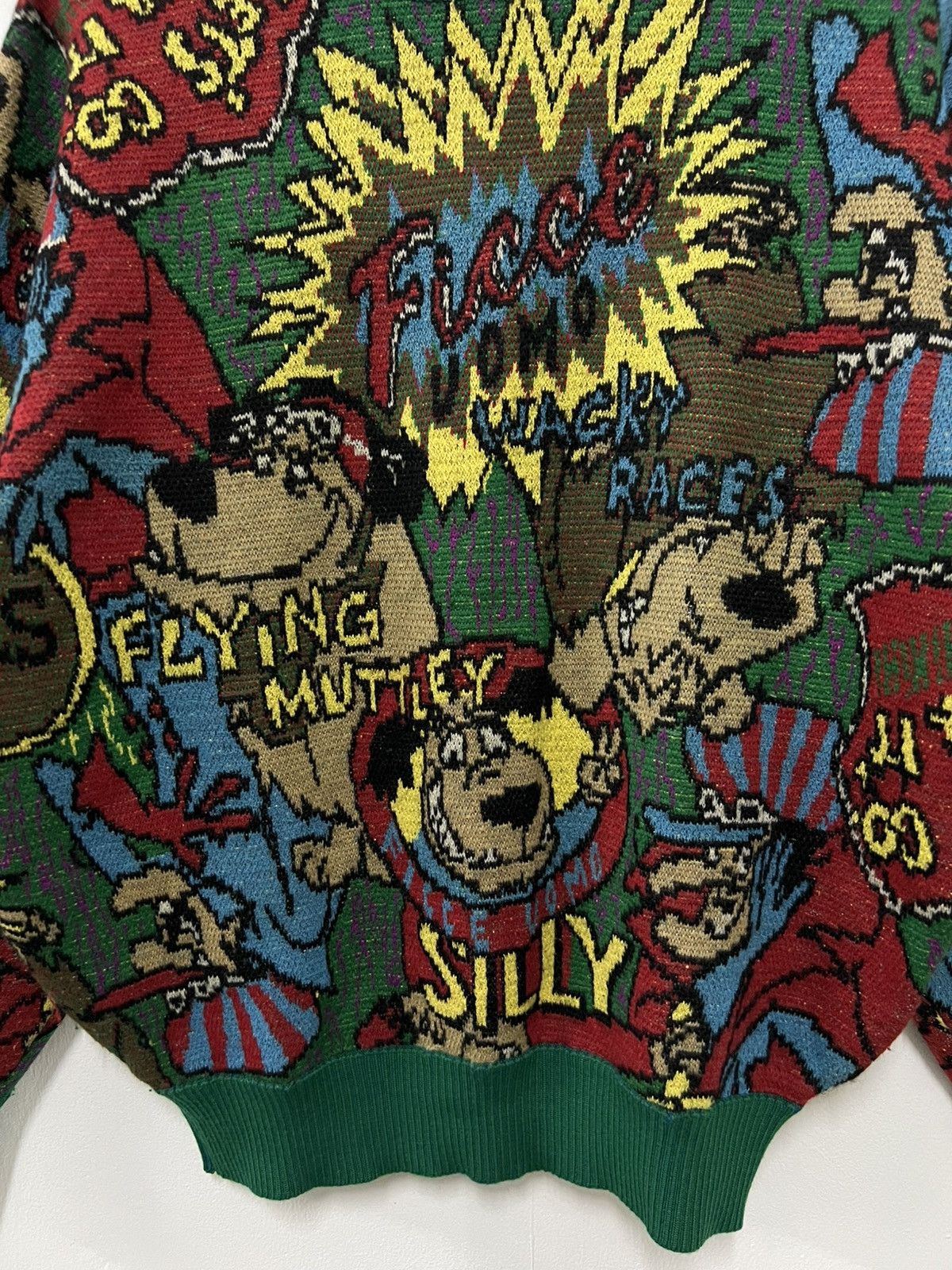 Anime ARCHIVE 80s Ficce Muttley Wacky Race Anime Intarsia Knitwear Size US M / EU 48-50 / 2 - 6 Thumbnail