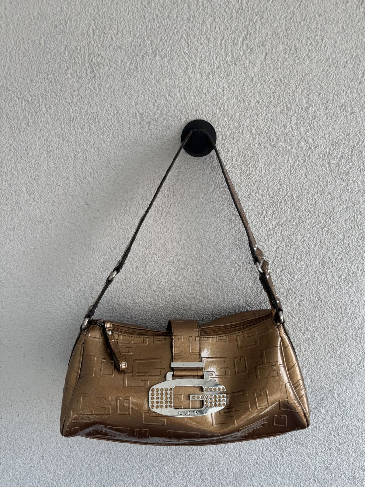 Guess Vintage Guess Monogram Shoulder Bag Y2K Baguette Size ONE SIZE - 3 Thumbnail