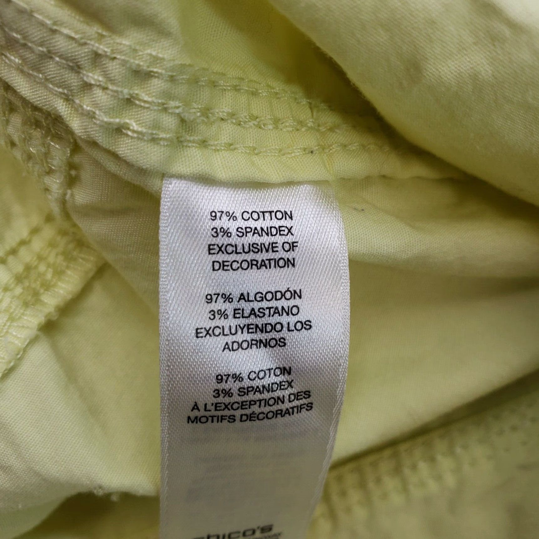 Vintage Chico's Womens Cargo Crop Pants L Yellow Cotton Blend High Rise Pockets 23 Inseam Girls? No, end with Womens or Girls if applicable. Size 36" / US 14 / IT 50 - 6 Thumbnail