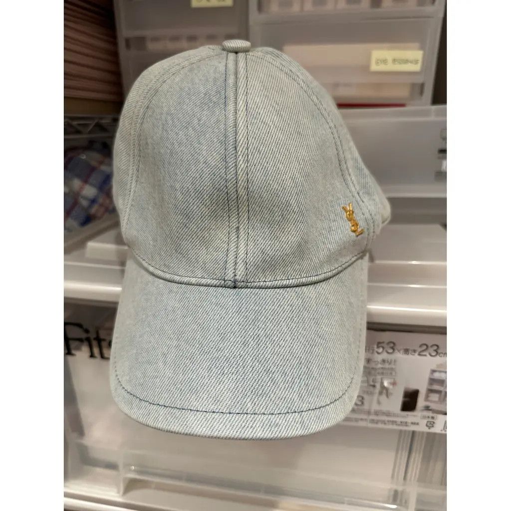Saint Laurent Paris o1tp1o0125 Cap in Denim Size ONE SIZE - 2 Thumbnail