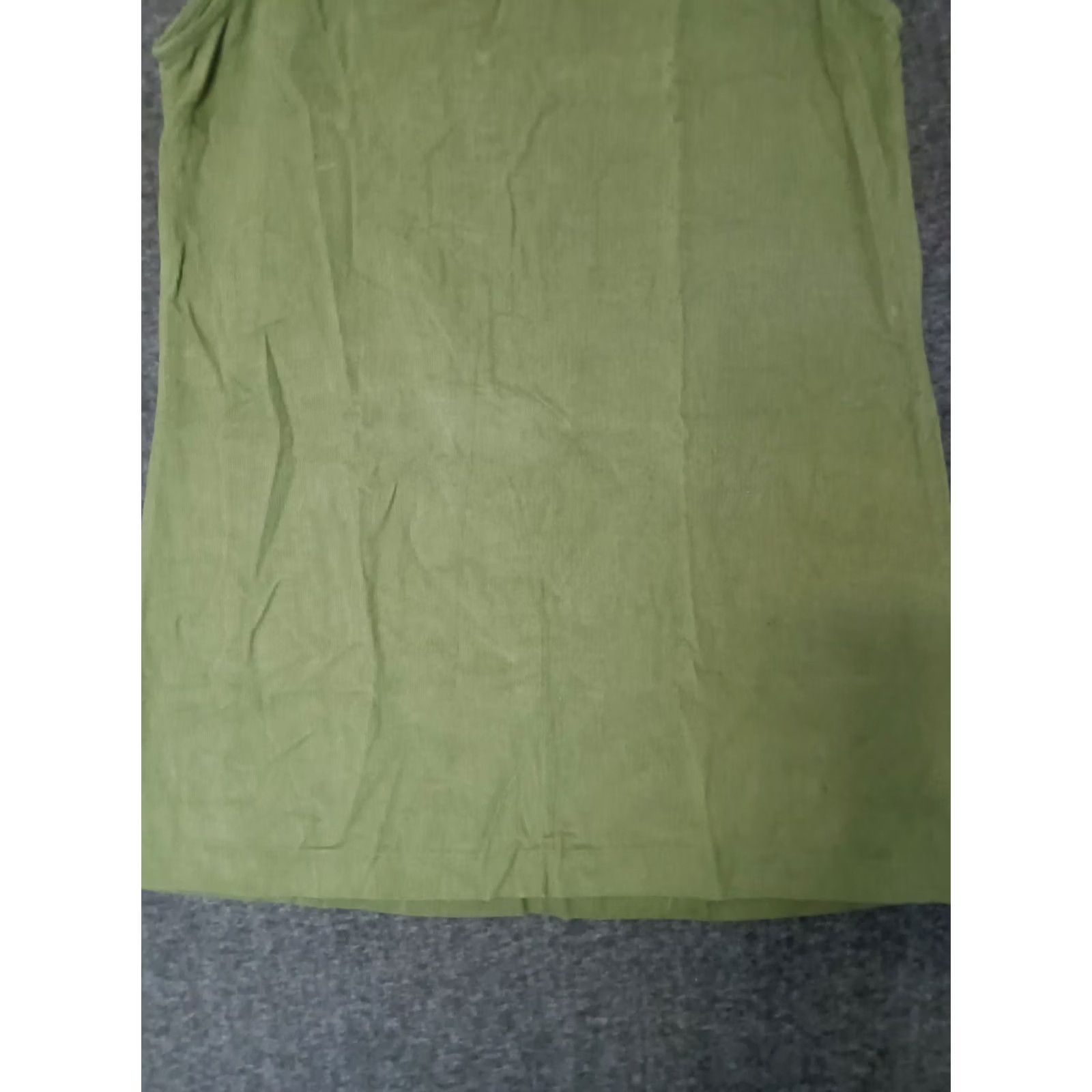 Vintage Nike Wild Fable Tank Top Shirt Womens L Green 100% Cotton Square Neck Sleeveless Breathable Lightweight Summer Beach Slimming Comfort Size L / US 10 / IT 46 - 7 Thumbnail