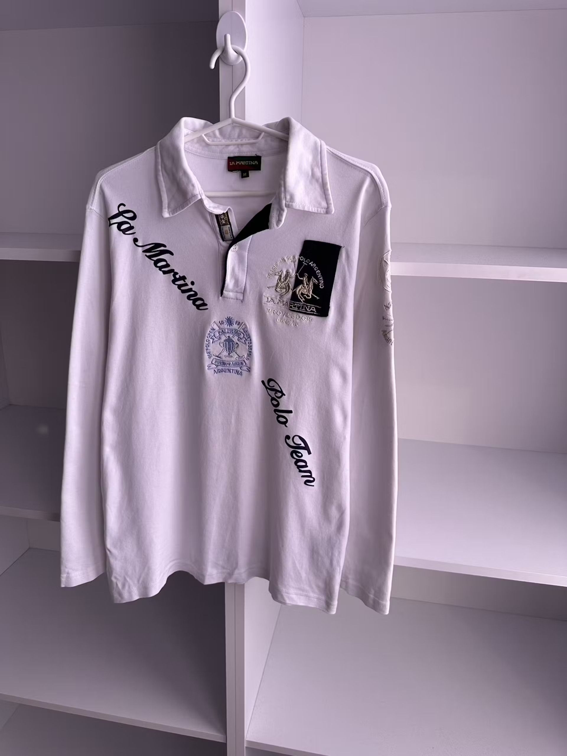La Martina × Polo Ralph Lauren × Vintage Vintage La Martina Polo Team 4 Argentina Long Sleeve Rugby Size US M / EU 48-50 / 2 - 2 Thumbnail