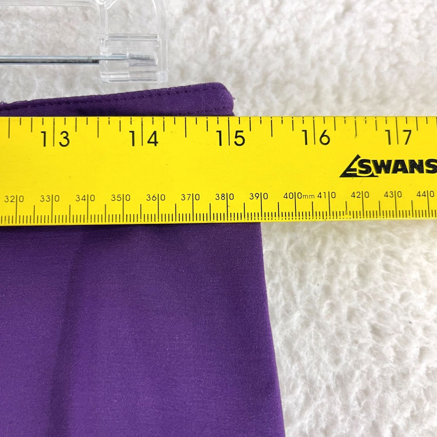 St. John St. John Pants Womens Size 8 Purple Cropped Cotton Mid-Rise Knit Straight Front VTG Made in USA Size 30" / US 8 / IT 44 - 7 Thumbnail