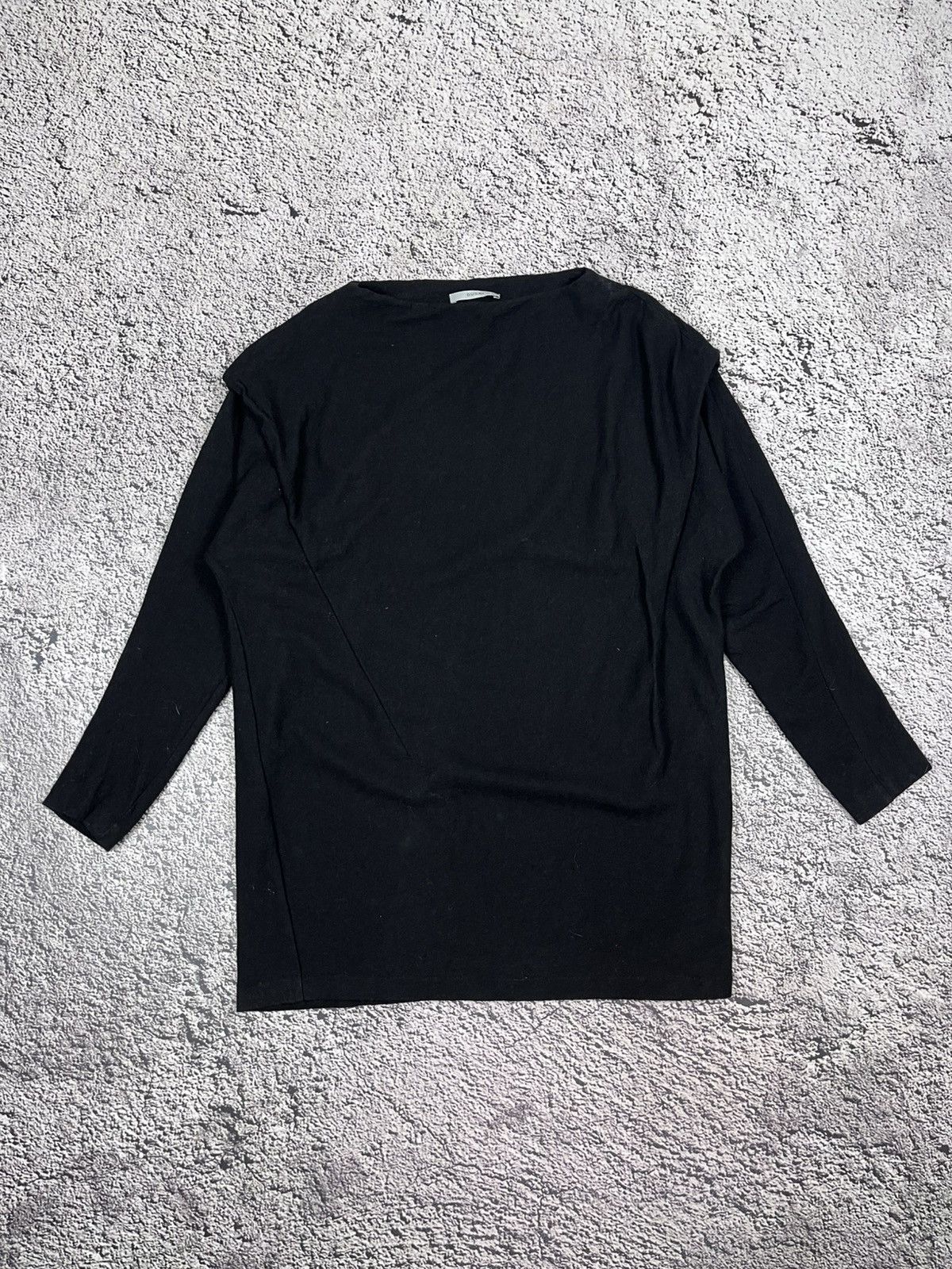 Japanese Brand Dusan Black Wool Oversized Tunic Top / Mini Dress Size L / US 10 / IT 46 - 4 Thumbnail