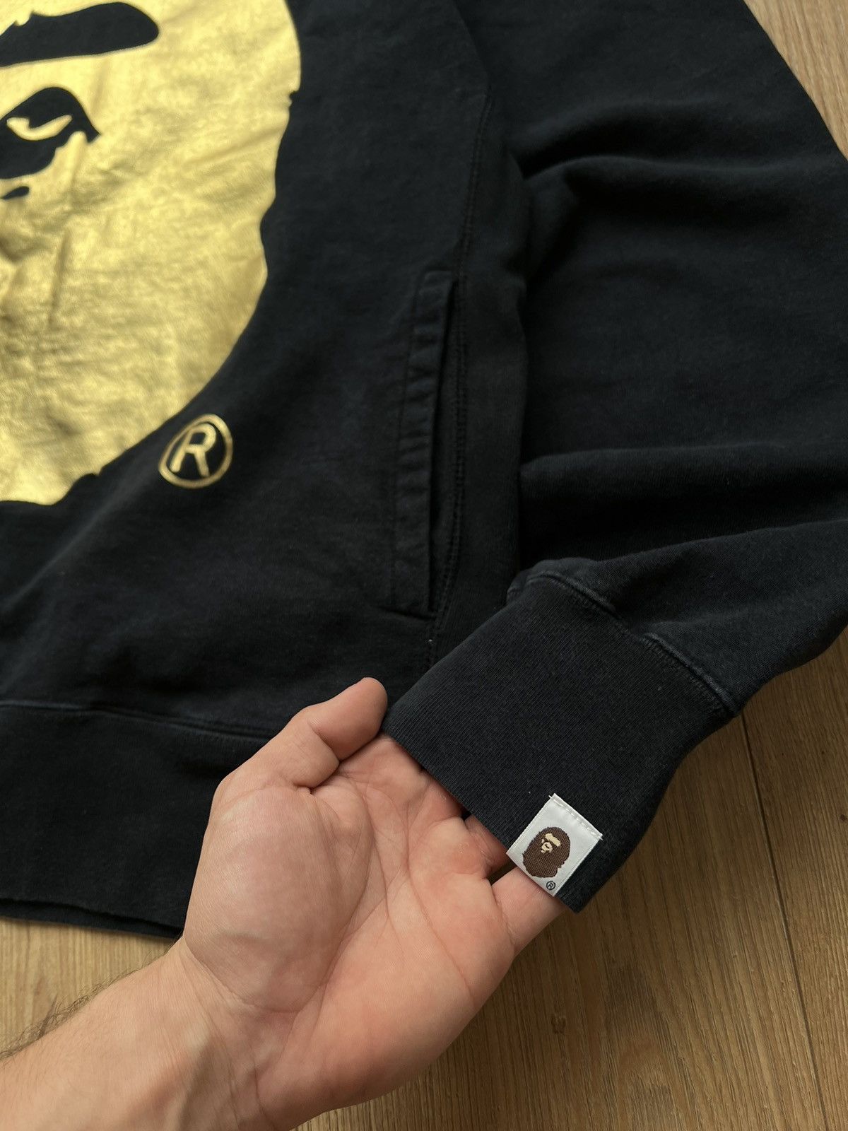Bape BAPE GOLD FOIL APE HEAD HOODIE Size US L / EU 52-54 / 3 - 5 Thumbnail