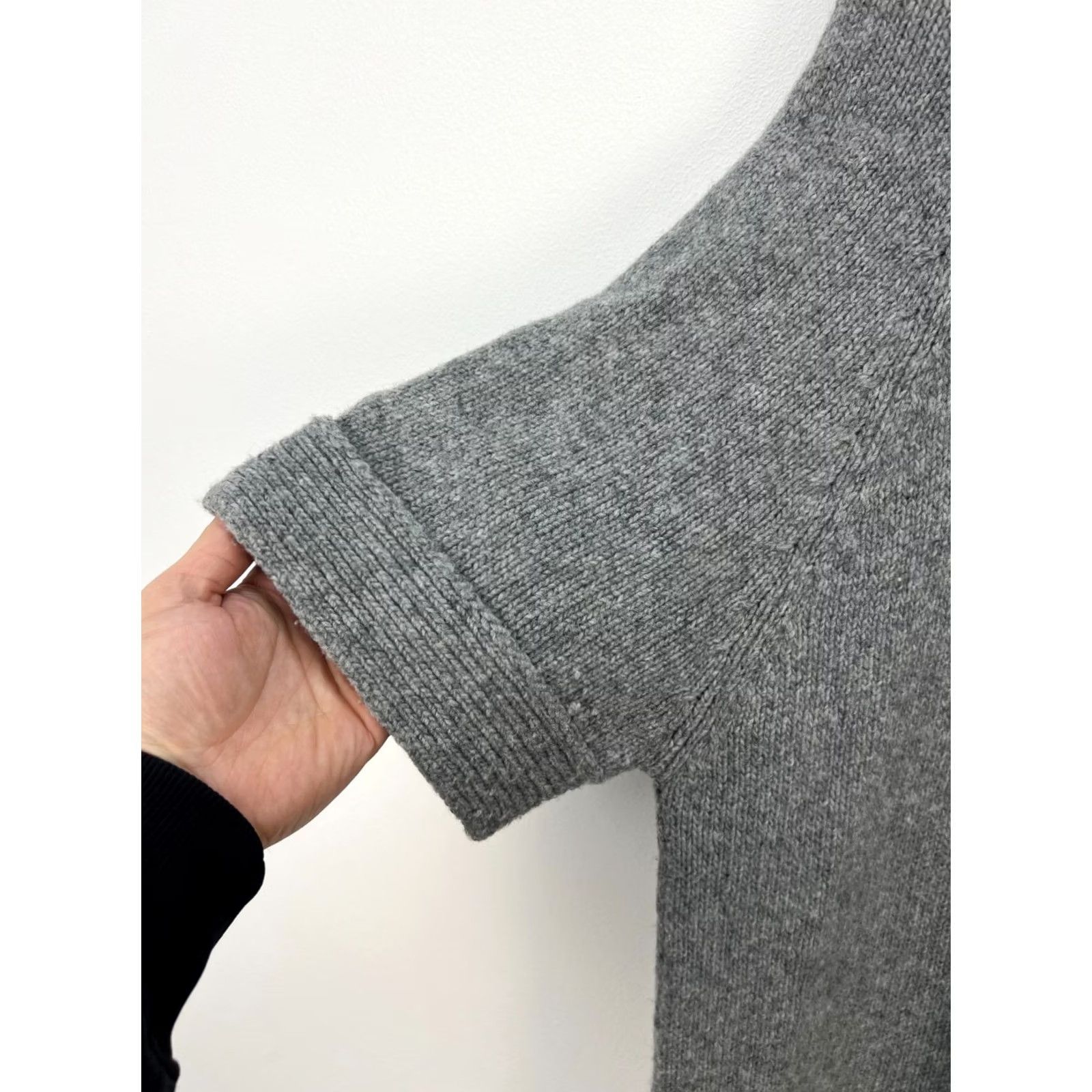 Vintage TOAST Merino Wool Knit Dress Grey Cowl Neck Pockets Sweater Size 12 Womens Size XL / US 12-14 / IT 48-50 - 6 Thumbnail
