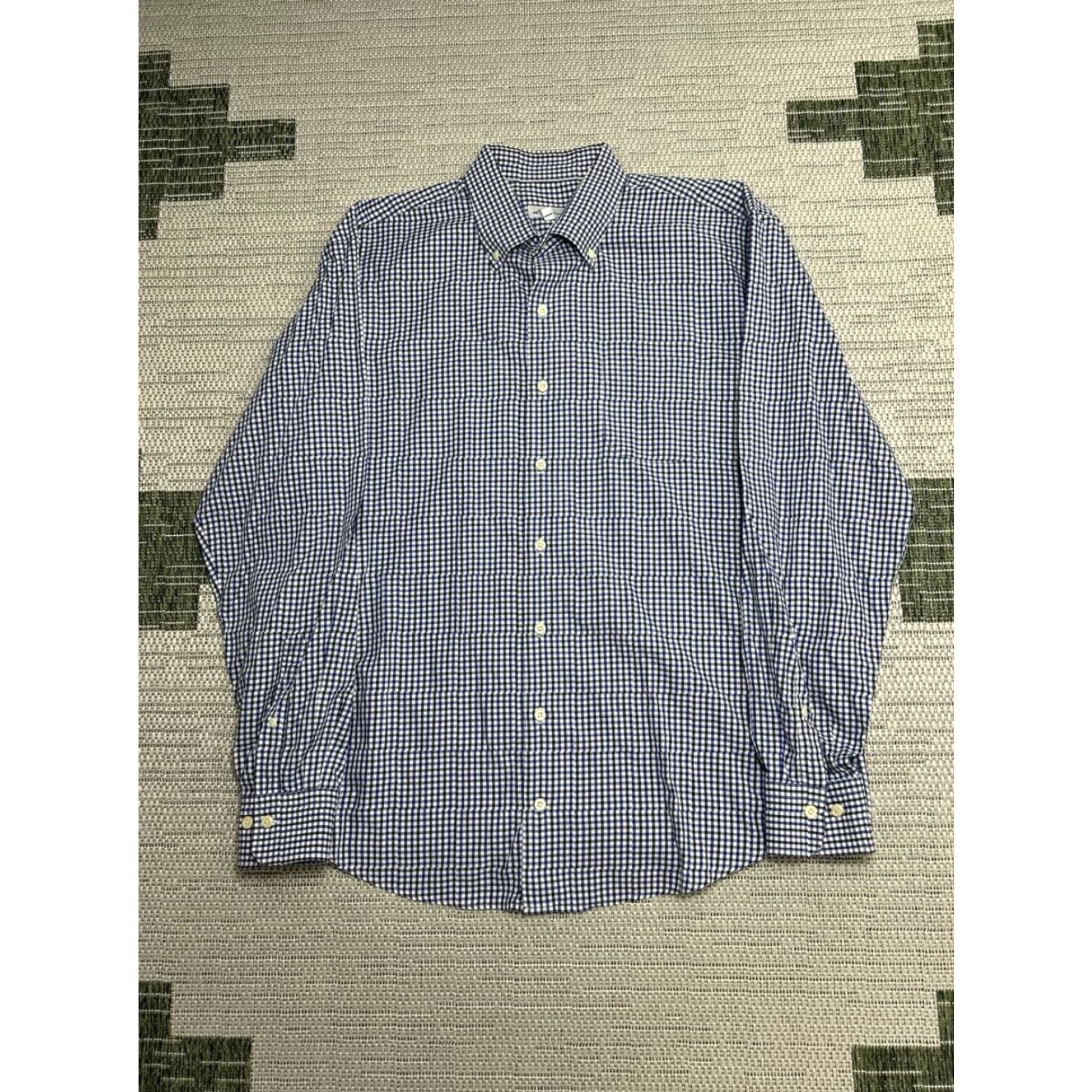 Peter Millar Peter Millar Shirt Mens XL Multicolor Cotton Gingham Check Button-Down Size US XL / EU 56 / 4 - 2 Thumbnail