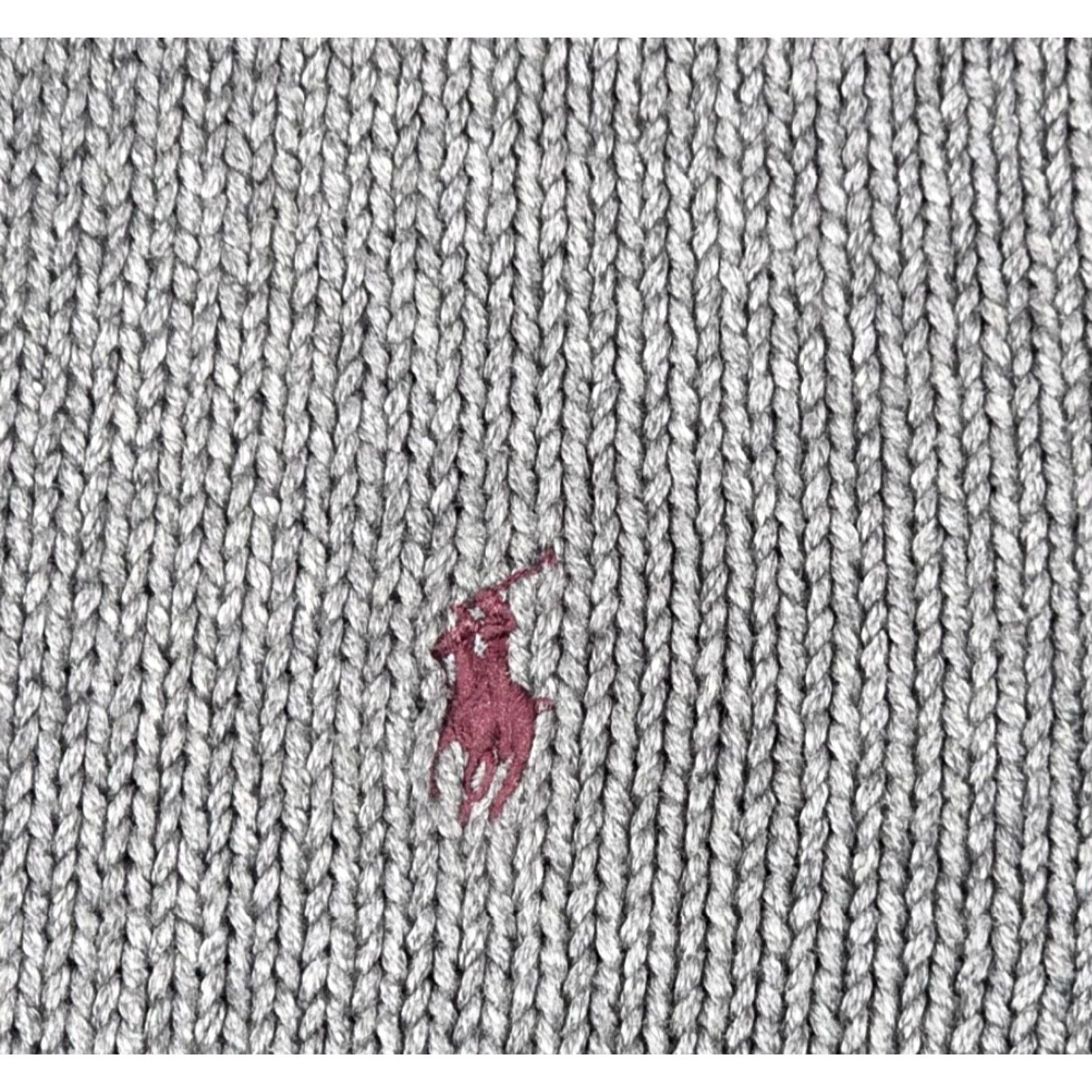 Polo Ralph Lauren VINTAGE Polo Ralph Lauren Mens 2XL Gray Quarter Zip Heavyweight Sweater Mockneck Maroon Pony Knit Pullover Zipper Embroidered Logo Size US XXL / EU 58 / 5 - 7 Thumbnail
