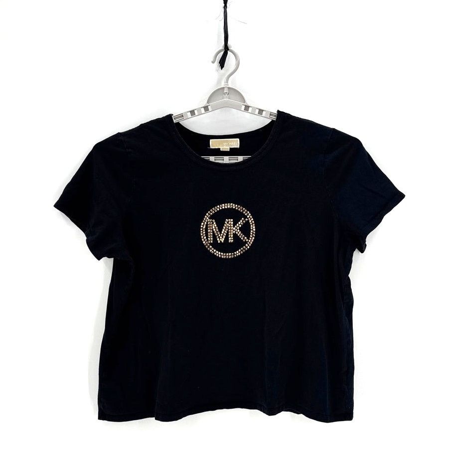 Michael Kors Michael Kors semi cropped T-shirt studded gold MK size 3Xl Size 3XL / US 20-22 - 1 Thumbnail